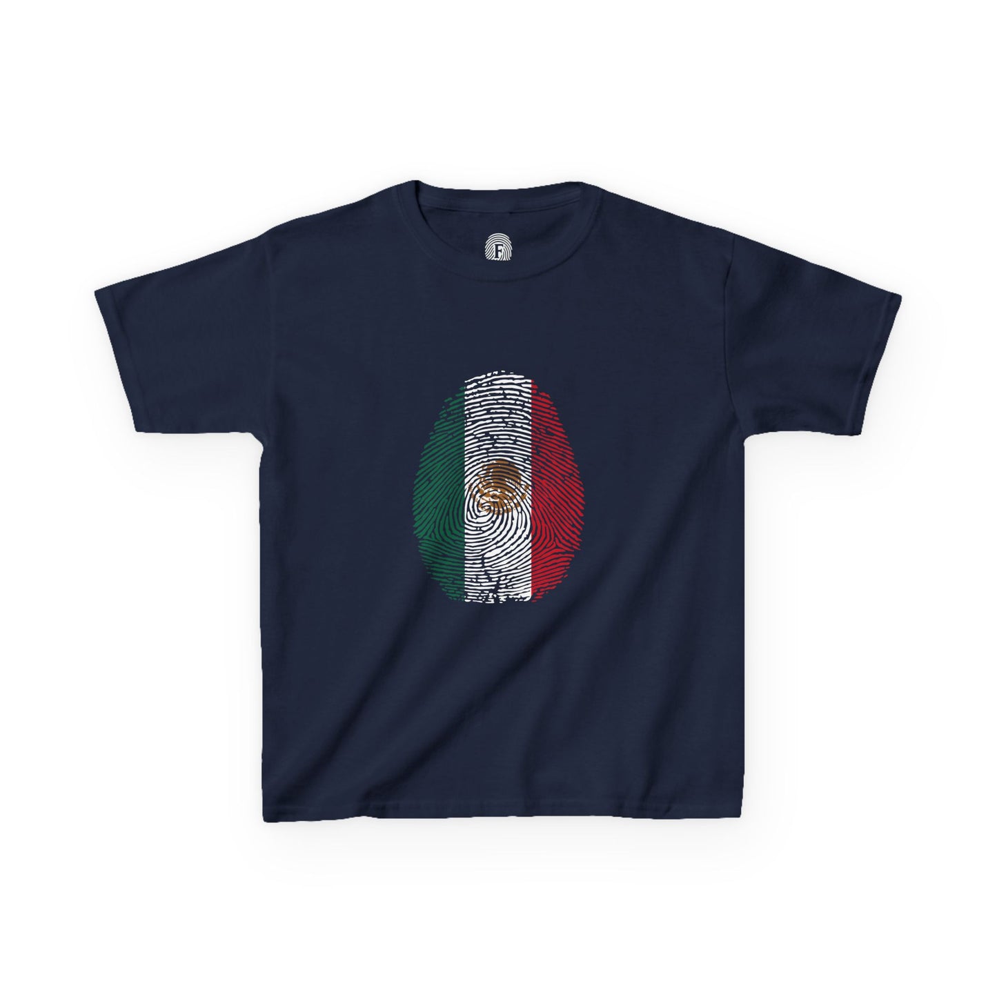 MEXICO Fingerprint flag Soccer World Cup Fan T-Shirt (KIDS - UNISEX)