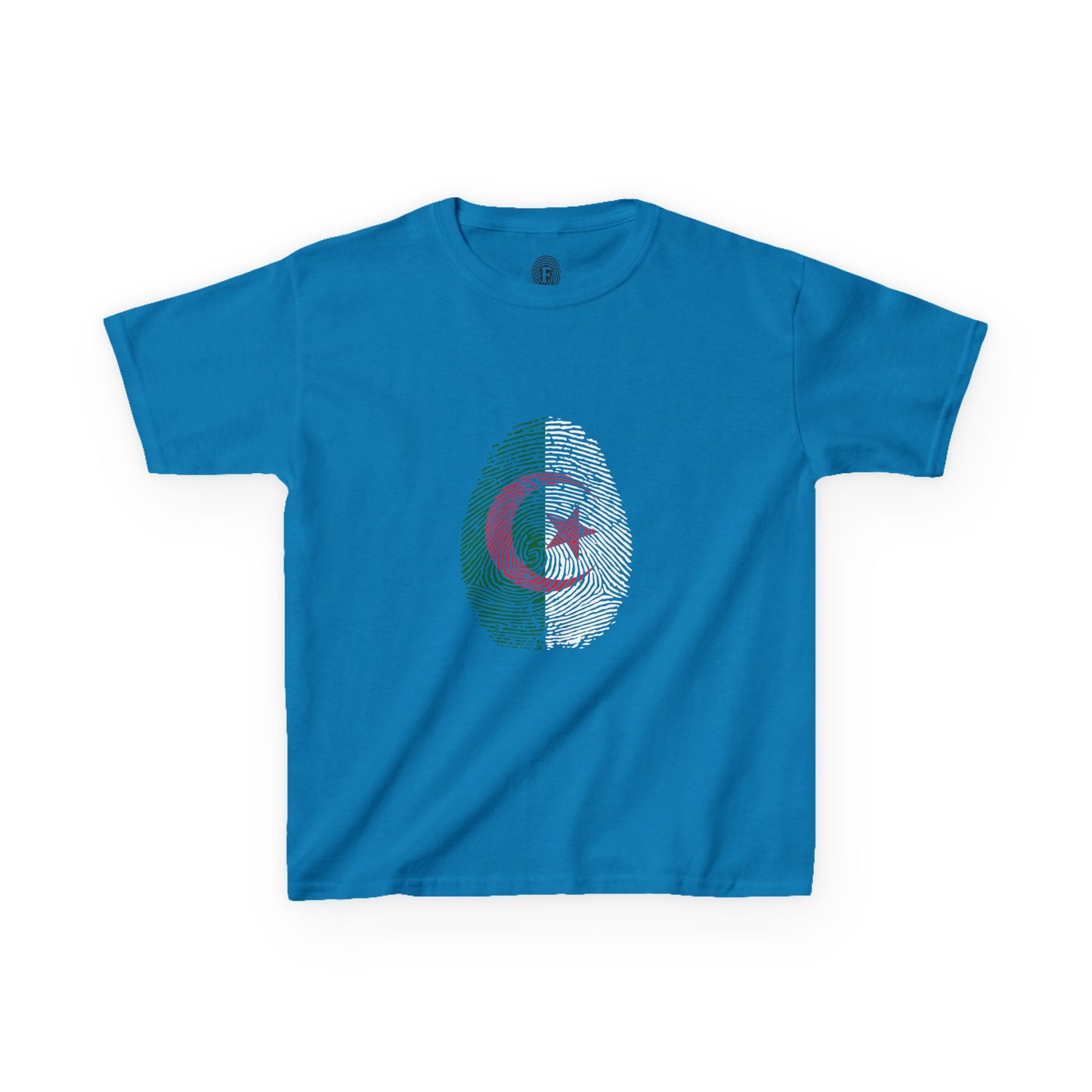 ALGERIA Fingerprint flag Soccer World Cup Fan T-Shirt (KIDS - UNISEX)