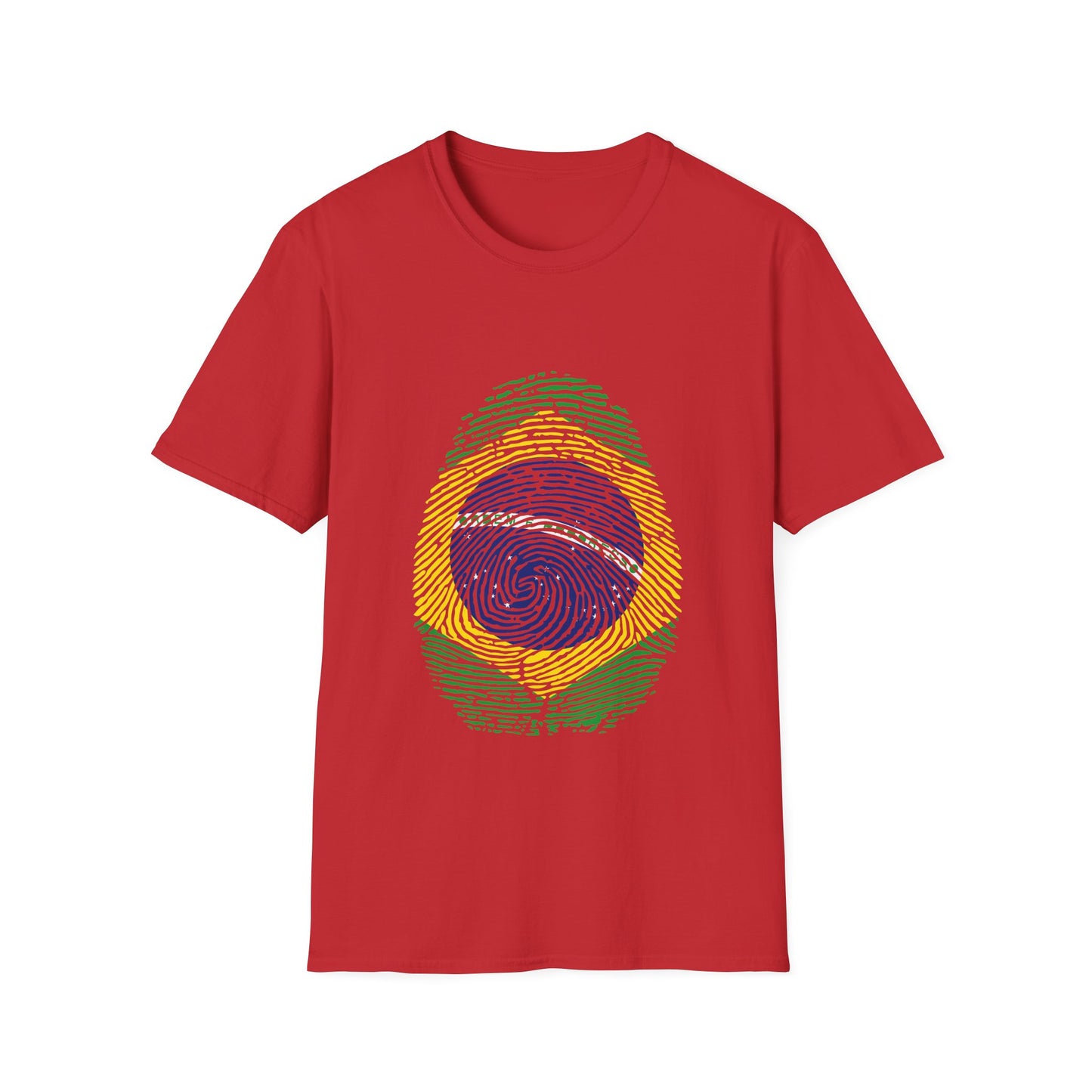 BRAZIL Fingerprint flag Soccer World Cup Fan T-Shirt (WOMEN)