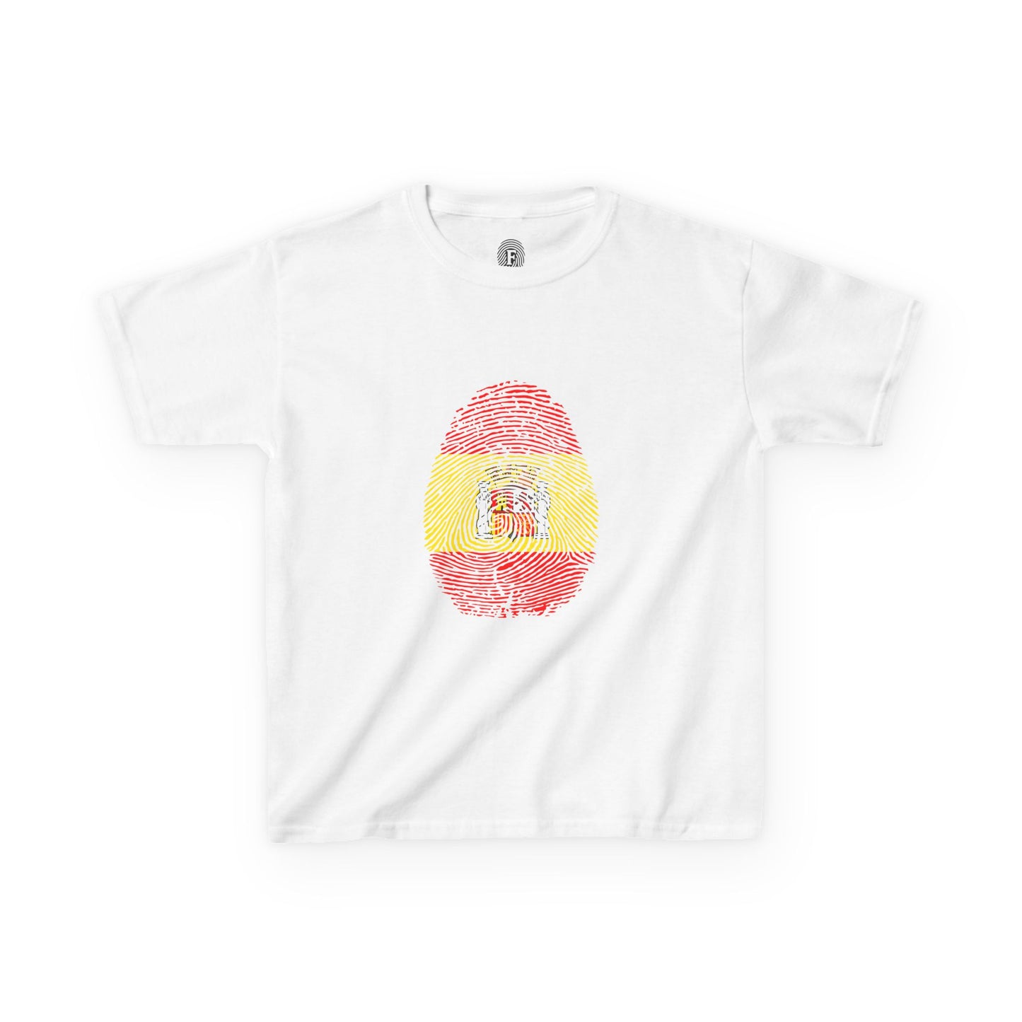 SPAIN Fingerprint flag Soccer World Cup Fan T-Shirt (KIDS - UNISEX)