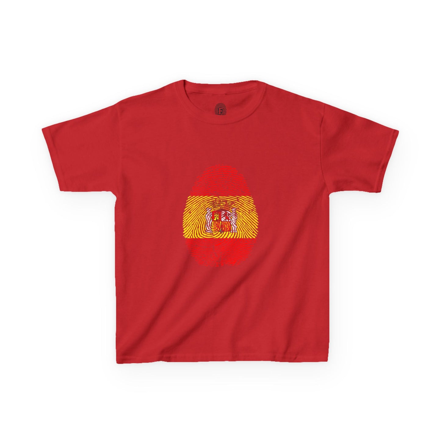 SPAIN Fingerprint flag Soccer World Cup Fan T-Shirt (KIDS - UNISEX)