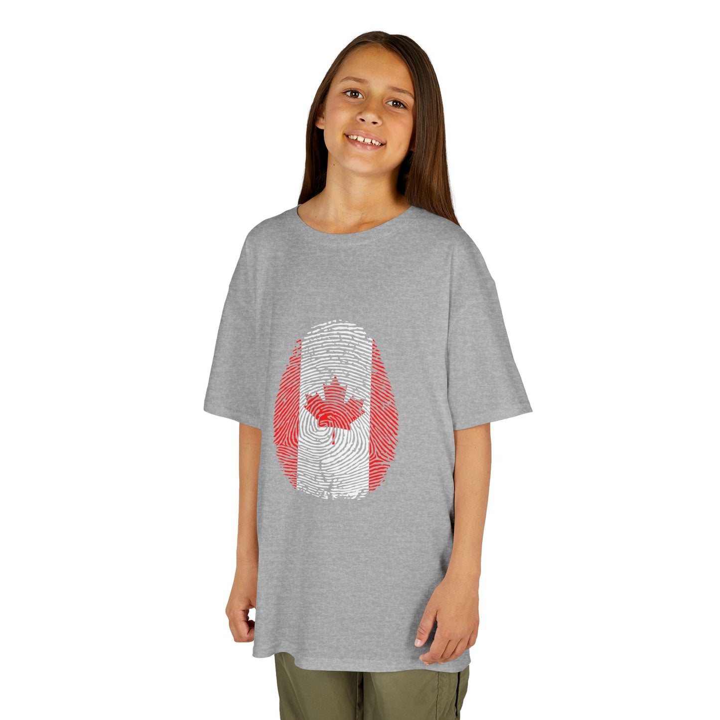 CANADA Fingerprint flag Soccer World Cup Fan T-Shirt (KIDS - UNISEX)