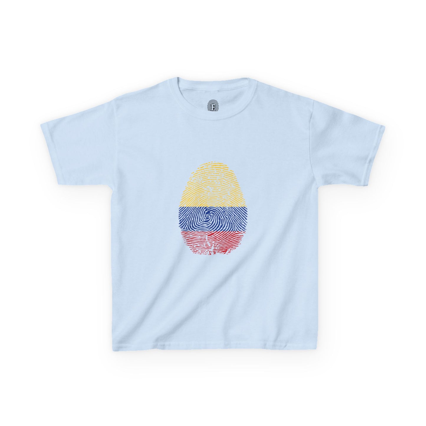 COLOMBIA Fingerprint flag Soccer World Cup Fan T-Shirt (KIDS - UNISEX)
