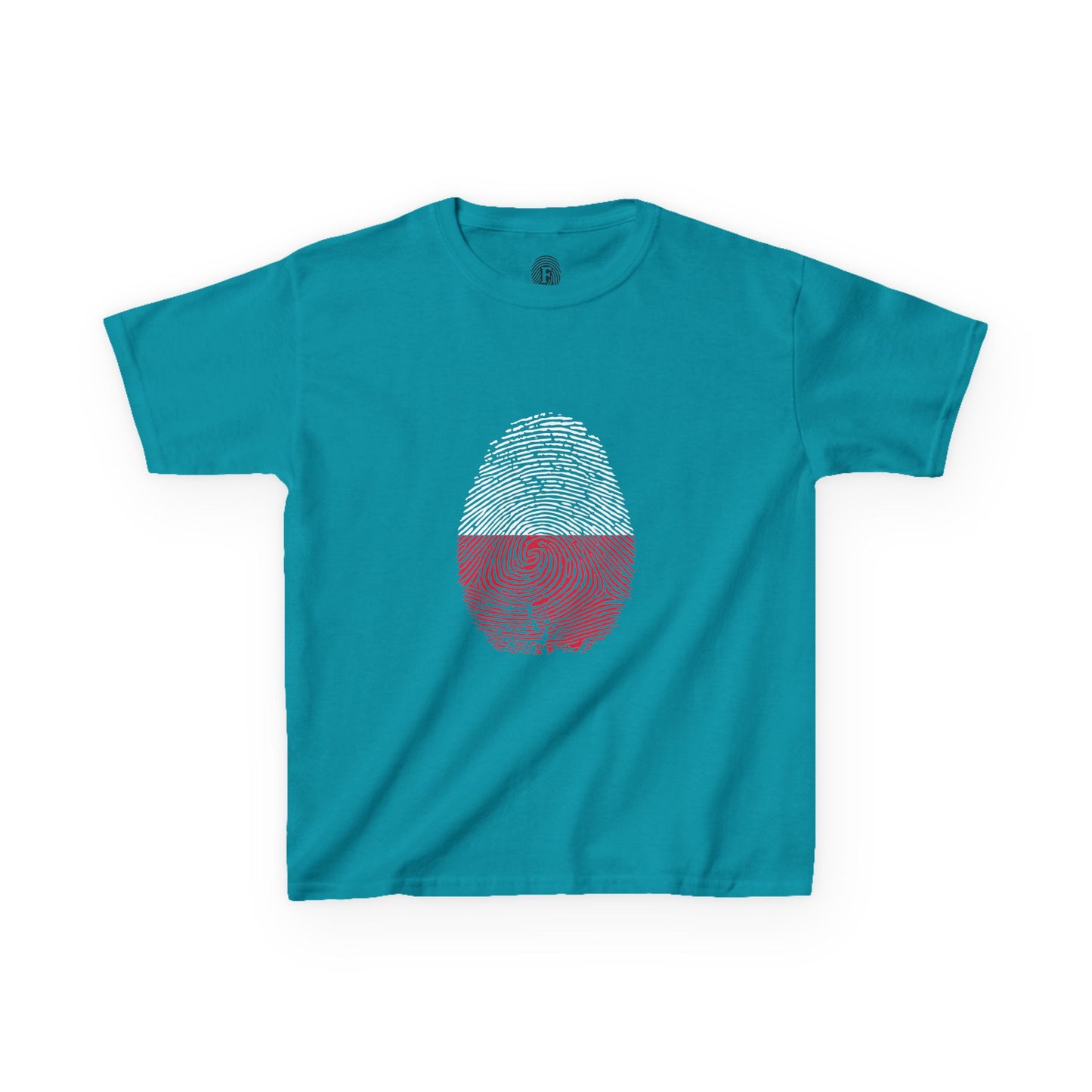 POLAND Fingerprint flag Soccer World Cup Fan T-Shirt (KIDS - UNISEX)