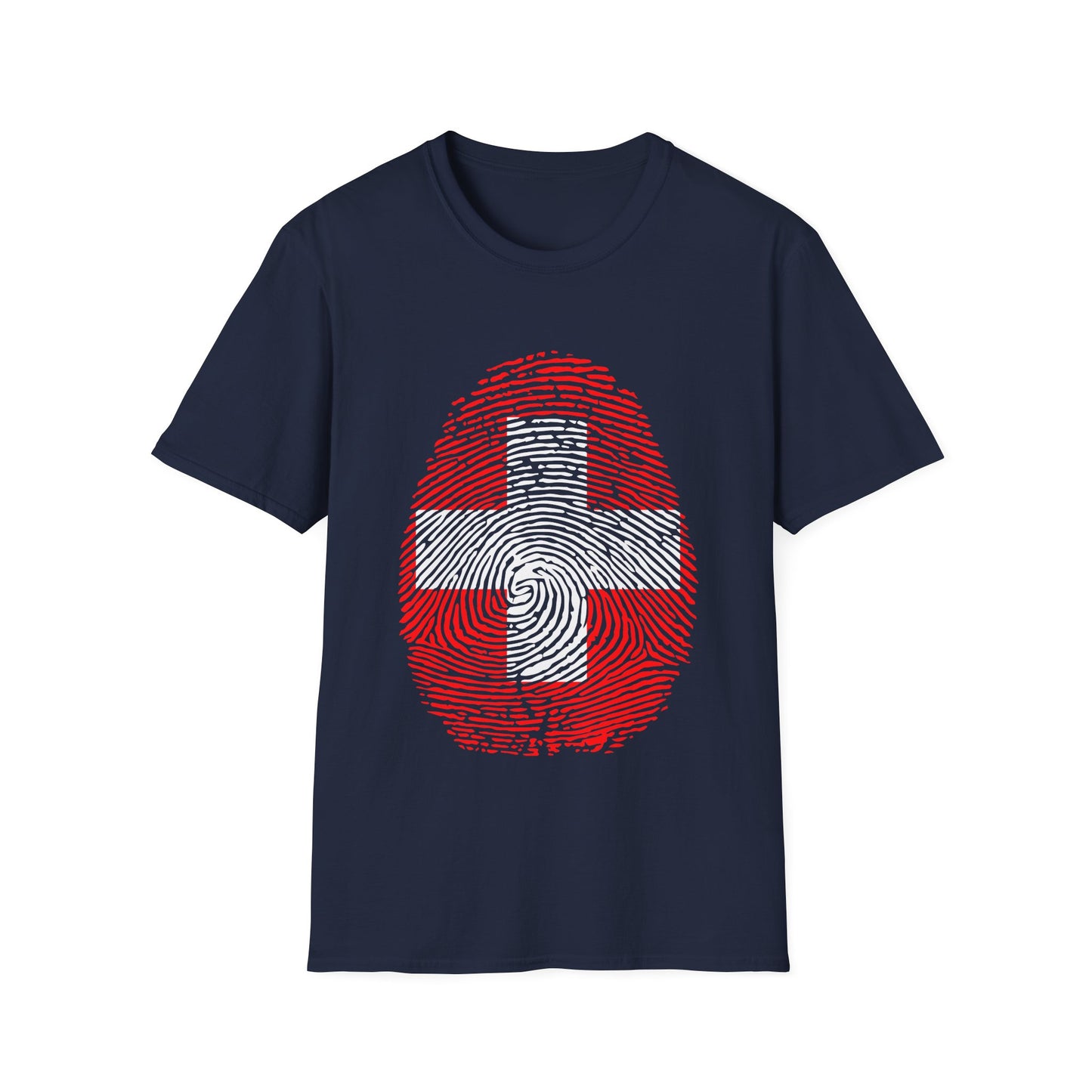 SWITZERLAND Fingerprint flag Soccer World Cup Fan T-Shirt (WOMEN)