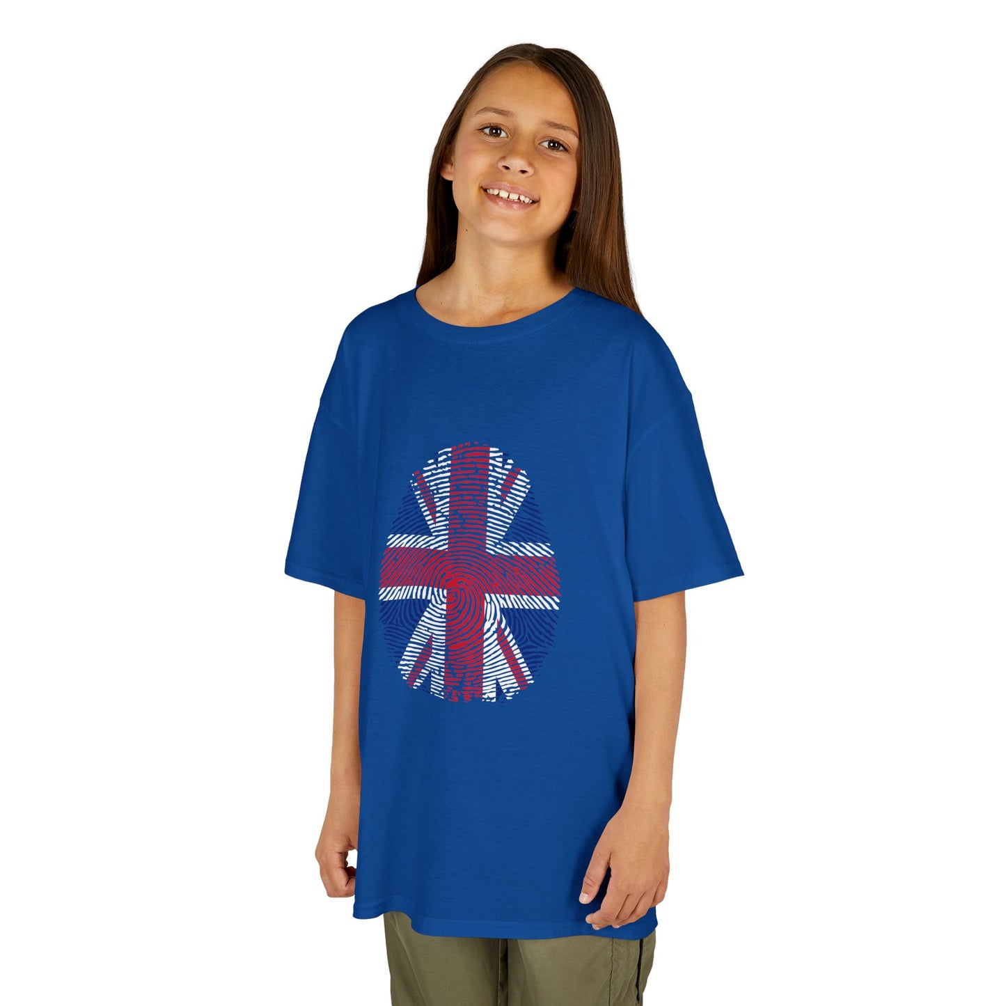 UK Fingerprint flag Soccer World Cup Fan T-Shirt (KIDS - UNISEX)