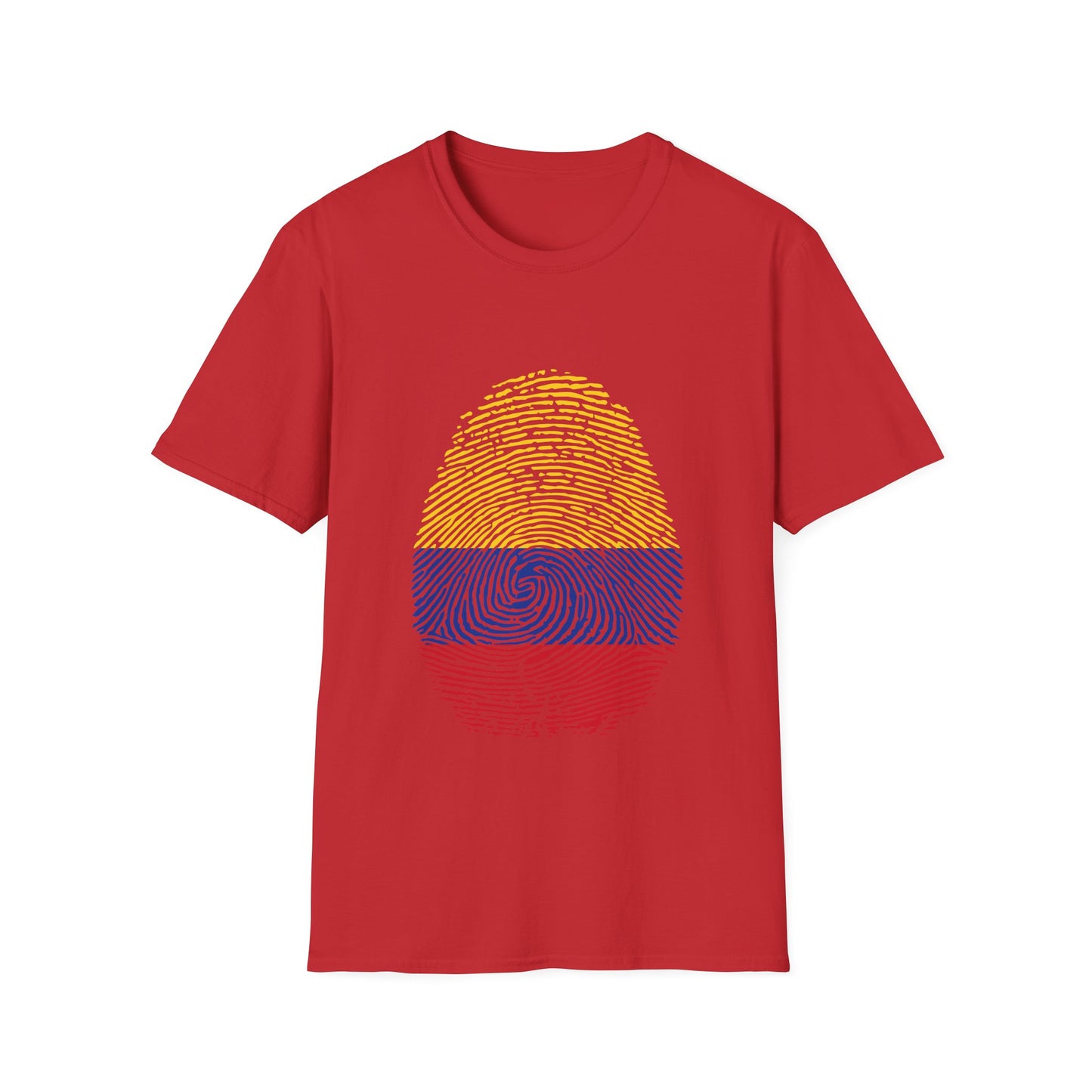 COLOMBIA Fingerprint flag Soccer World Cup Fan T-Shirt (WOMEN)