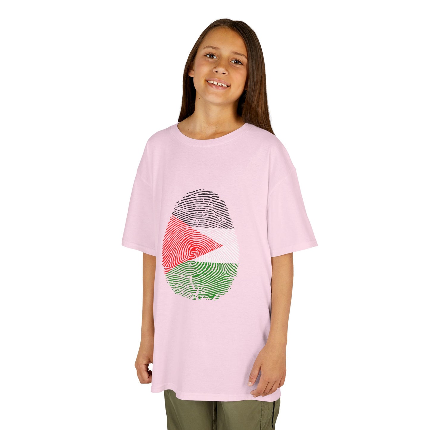 PALESTINE Fingerprint flag Soccer World Cup Fan T-Shirt (KIDS - UNISEX)
