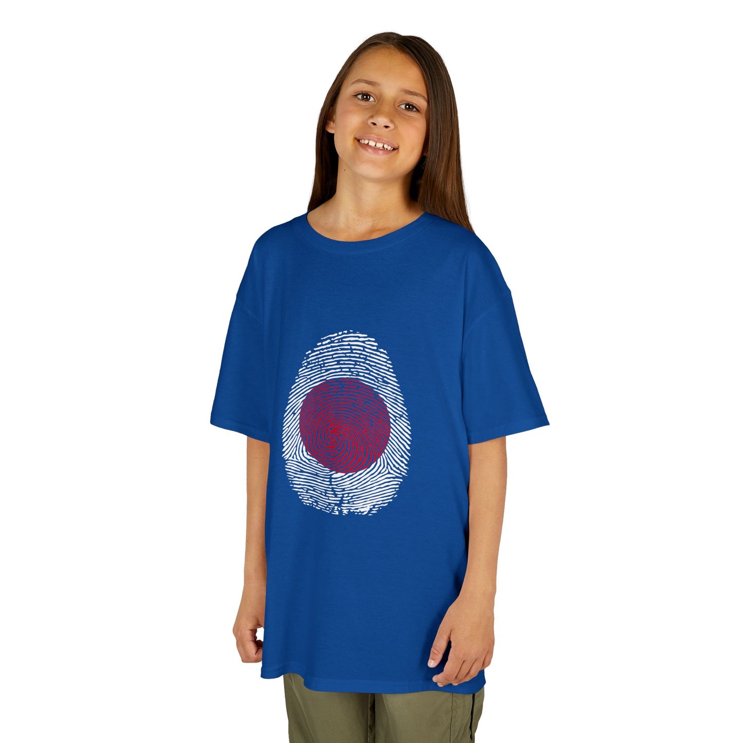 JAPAN Fingerprint flag Soccer World Cup Fan T-Shirt (KIDS - UNISEX)