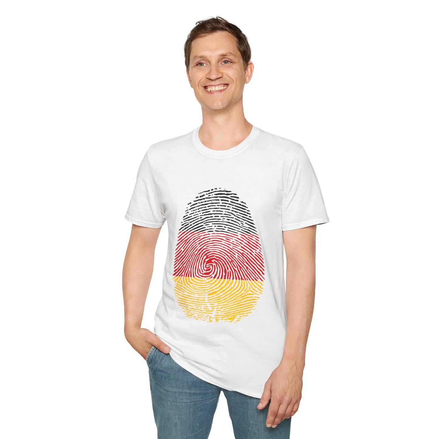 GERMANY Fingerprint flag Soccer World Cup Fan T-Shirt (MEN)