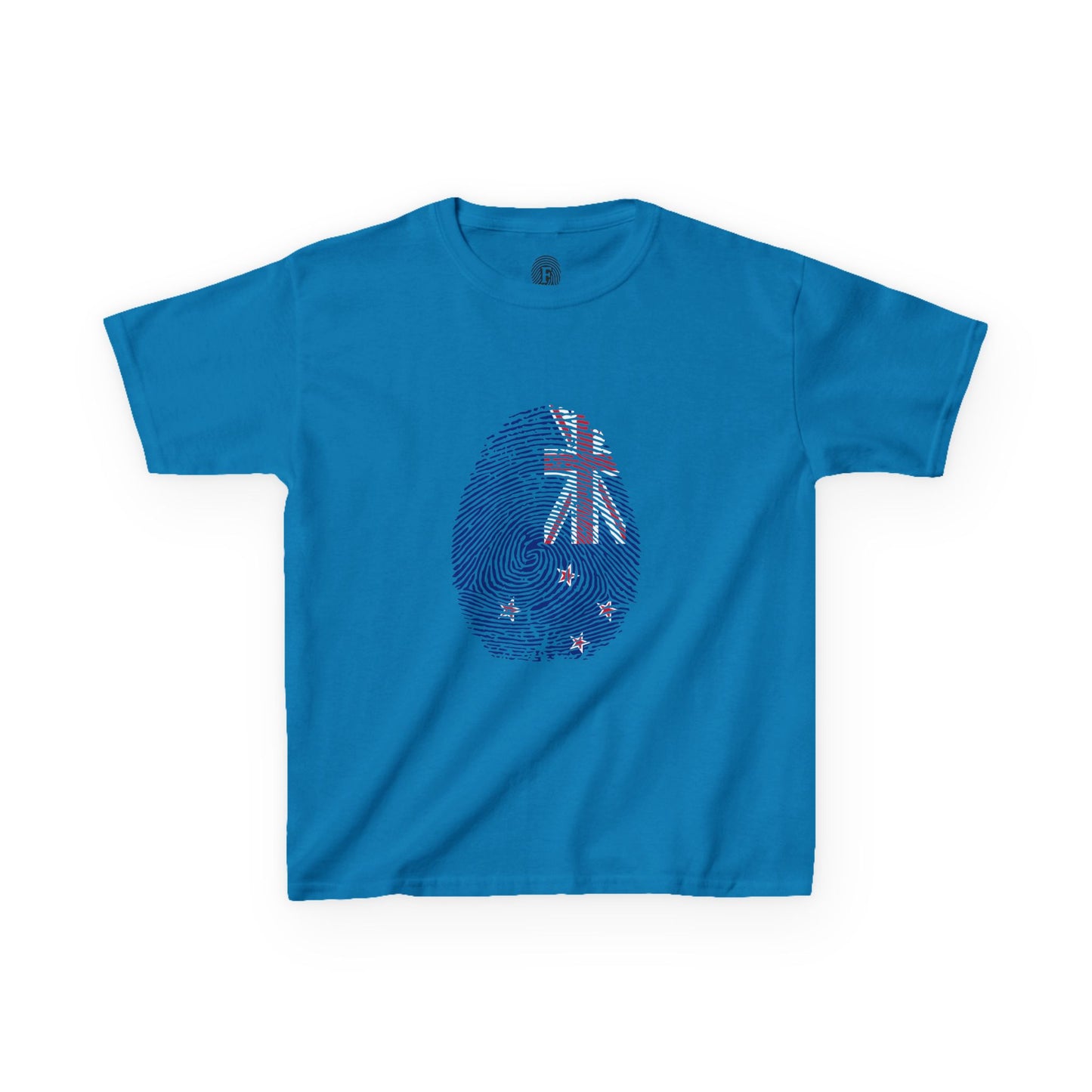 NEW ZEALAND Fingerprint flag Soccer World Cup Fan T-Shirt (KIDS - UNISEX)
