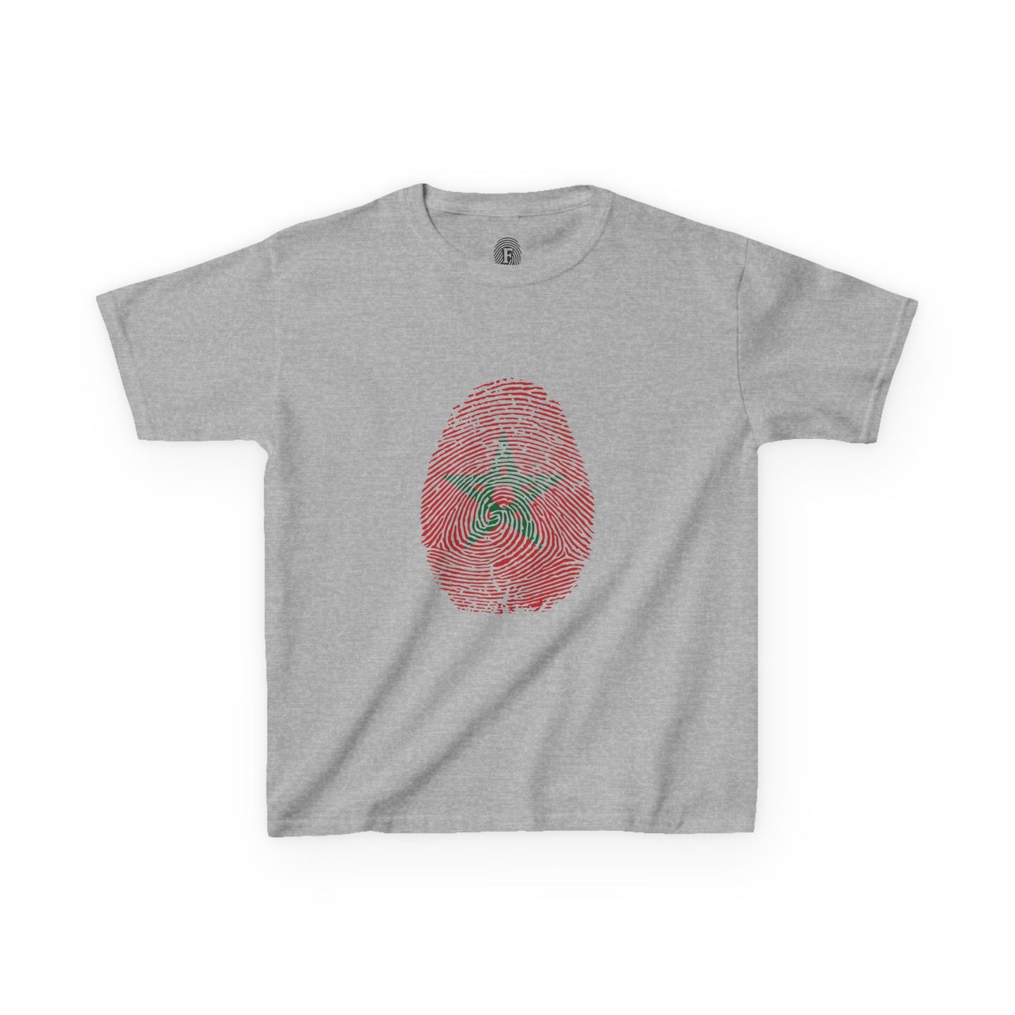 MOROCCO Fingerprint flag Soccer World Cup Fan T-Shirt (KIDS - UNISEX)