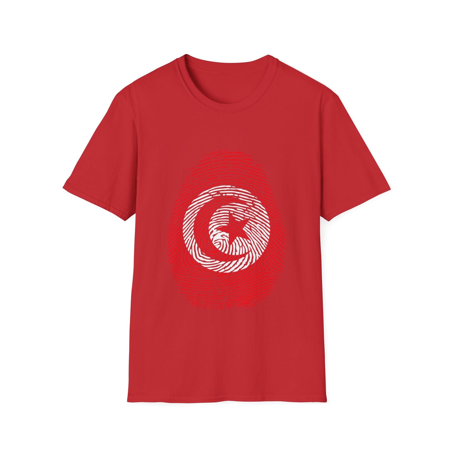 TUNISIA Fingerprint flag Soccer World Cup Fan T-Shirt (WOMEN)