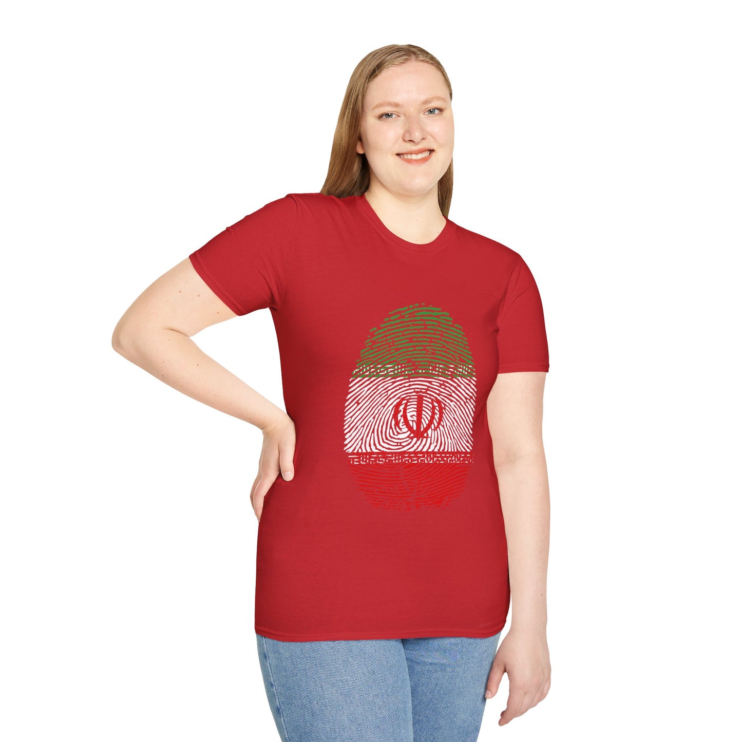 IRAN (I.R) Fingerprint flag Soccer World Cup Fan T-Shirt (WOMEN)