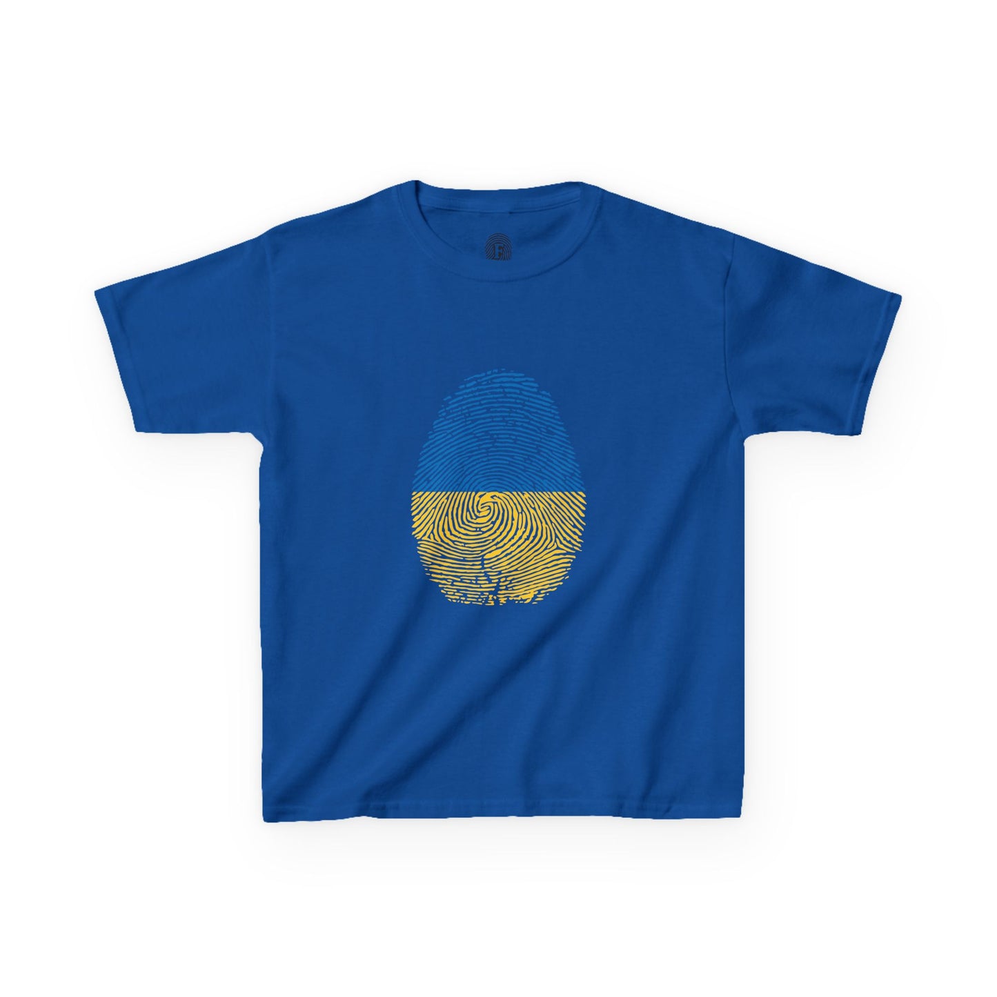 UKRAINE Fingerprint flag Soccer World Cup Fan T-Shirt (KIDS - UNISEX)