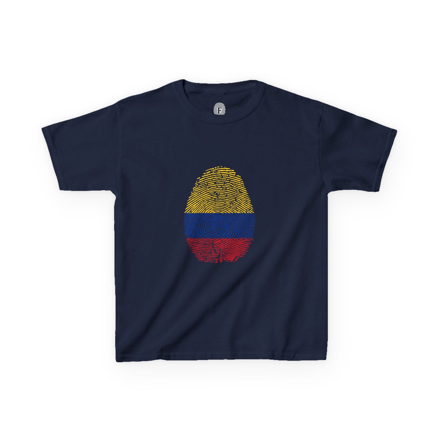 COLOMBIA Fingerprint flag Soccer World Cup Fan T-Shirt (KIDS - UNISEX)