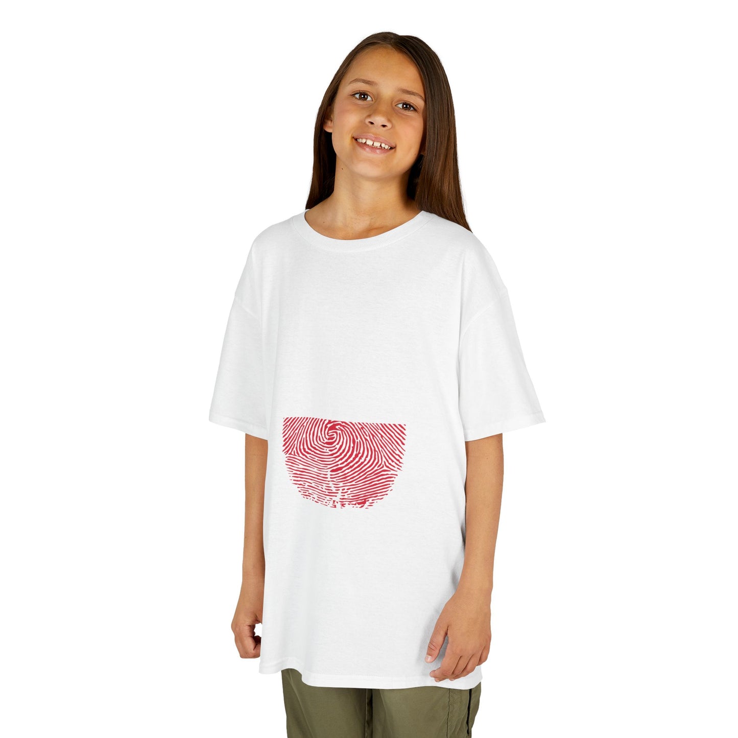 POLAND Fingerprint flag Soccer World Cup Fan T-Shirt (KIDS - UNISEX)