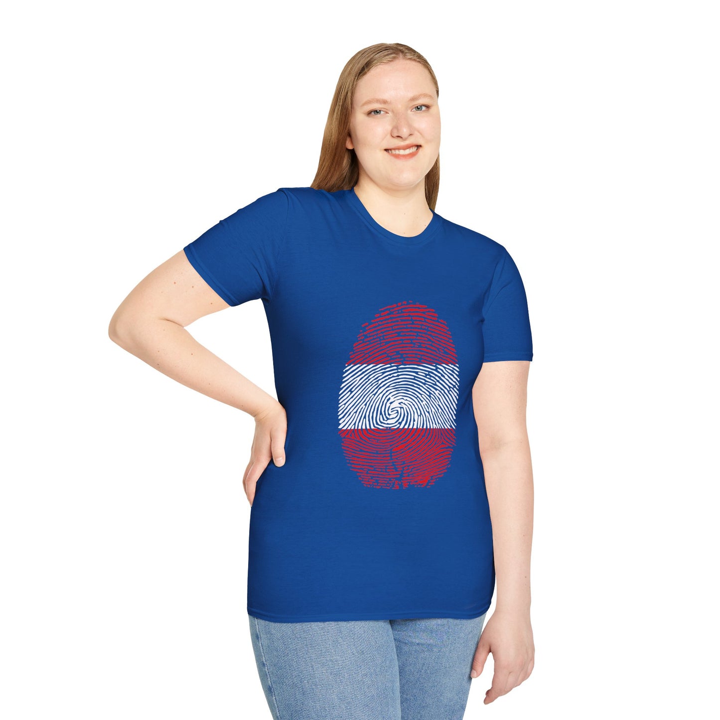 AUSTRIA Fingerprint flag Soccer World Cup Fan T-Shirt (WOMEN)
