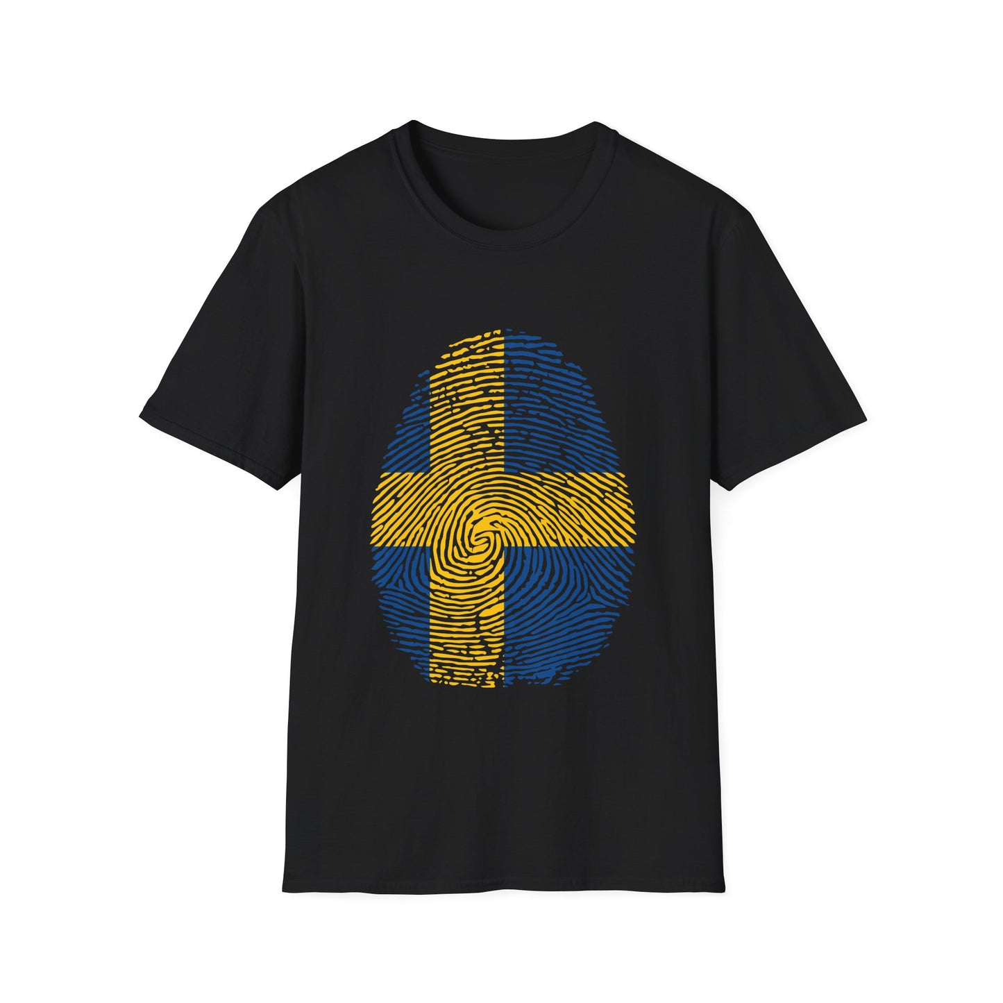 SWEDEN Fingerprint flag Soccer World Cup Fan T-Shirt (WOMEN)