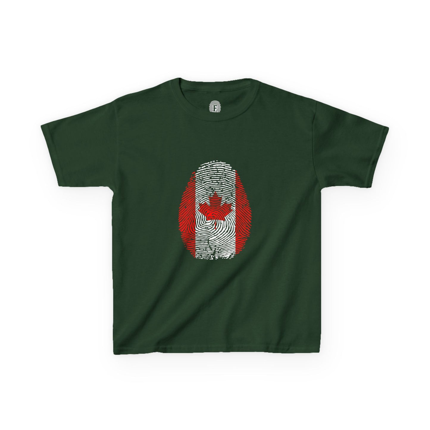 CANADA Fingerprint flag Soccer World Cup Fan T-Shirt (KIDS - UNISEX)