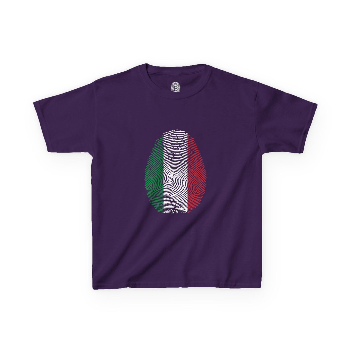 ITALY Fingerprint flag Soccer World Cup Fan T-Shirt (KIDS - UNISEX)
