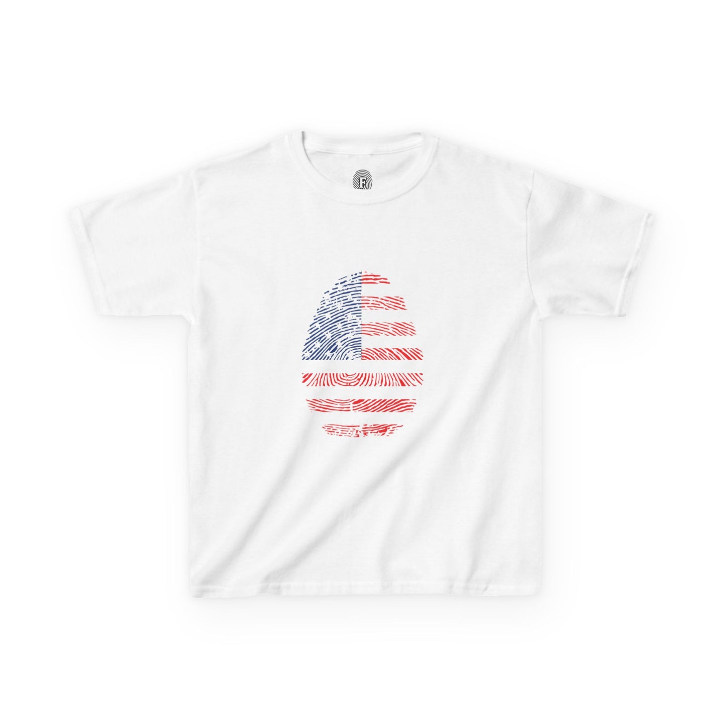 USA Fingerprint flag Soccer World Cup Fan T-Shirt (KIDS - UNISEX)