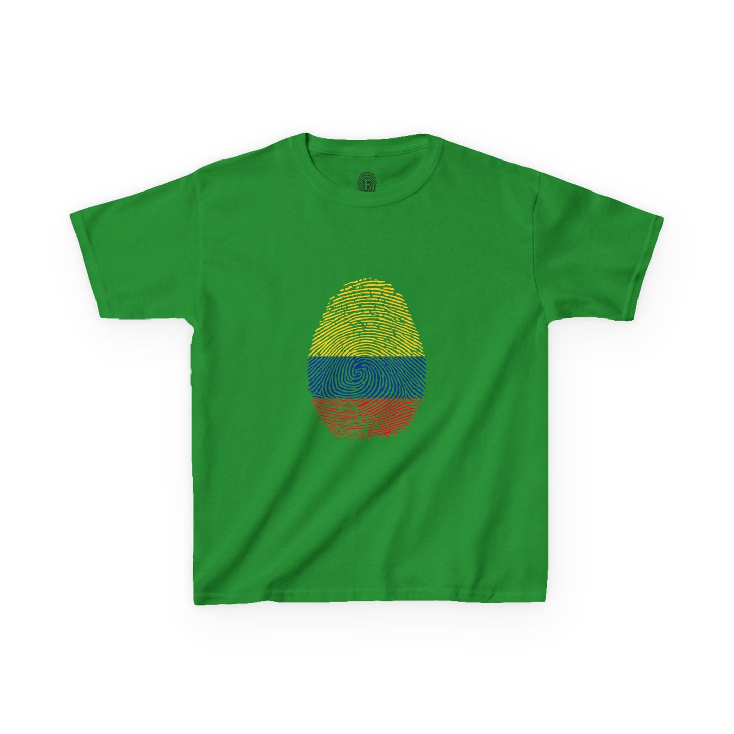 COLOMBIA Fingerprint flag Soccer World Cup Fan T-Shirt (KIDS - UNISEX)