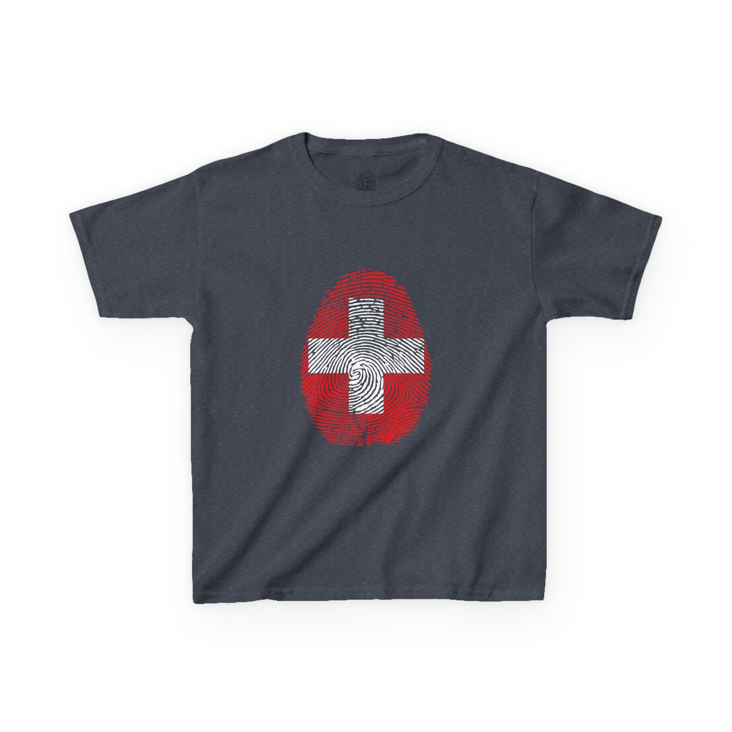 SWITZERLAND Fingerprint flag Soccer World Cup Fan T-Shirt (KIDS - UNISEX)