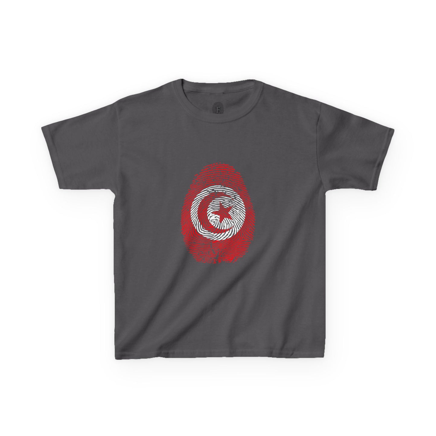 TUNISIA Fingerprint flag Soccer World Cup Fan T-Shirt (KIDS - UNISEX)