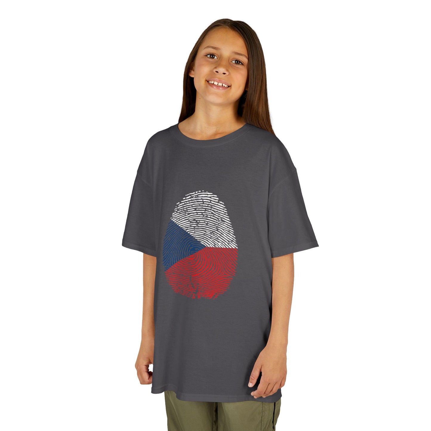 CZECHIA Fingerprint flag Soccer World Cup Fan T-Shirt (KIDS - UNISEX)