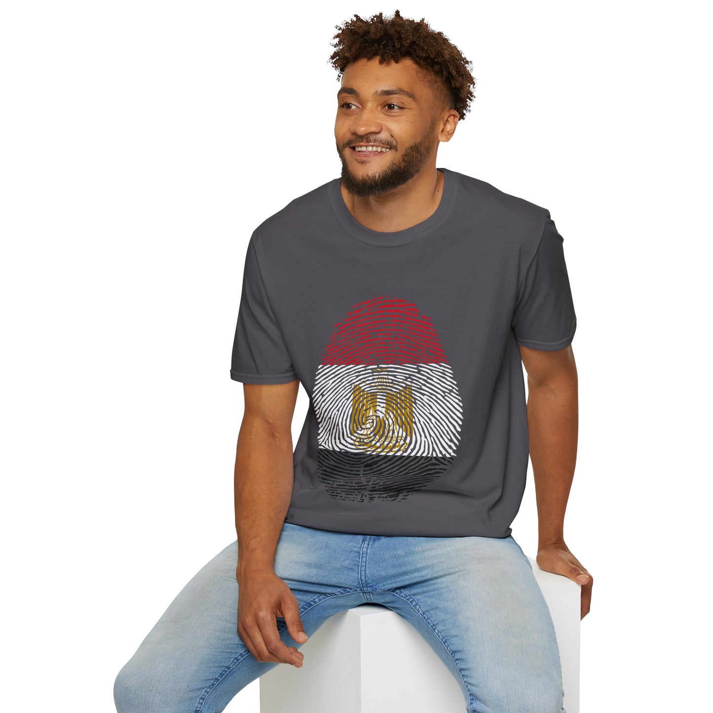 EGYPT Fingerprint flag Soccer World Cup Fan T-Shirt (MEN)