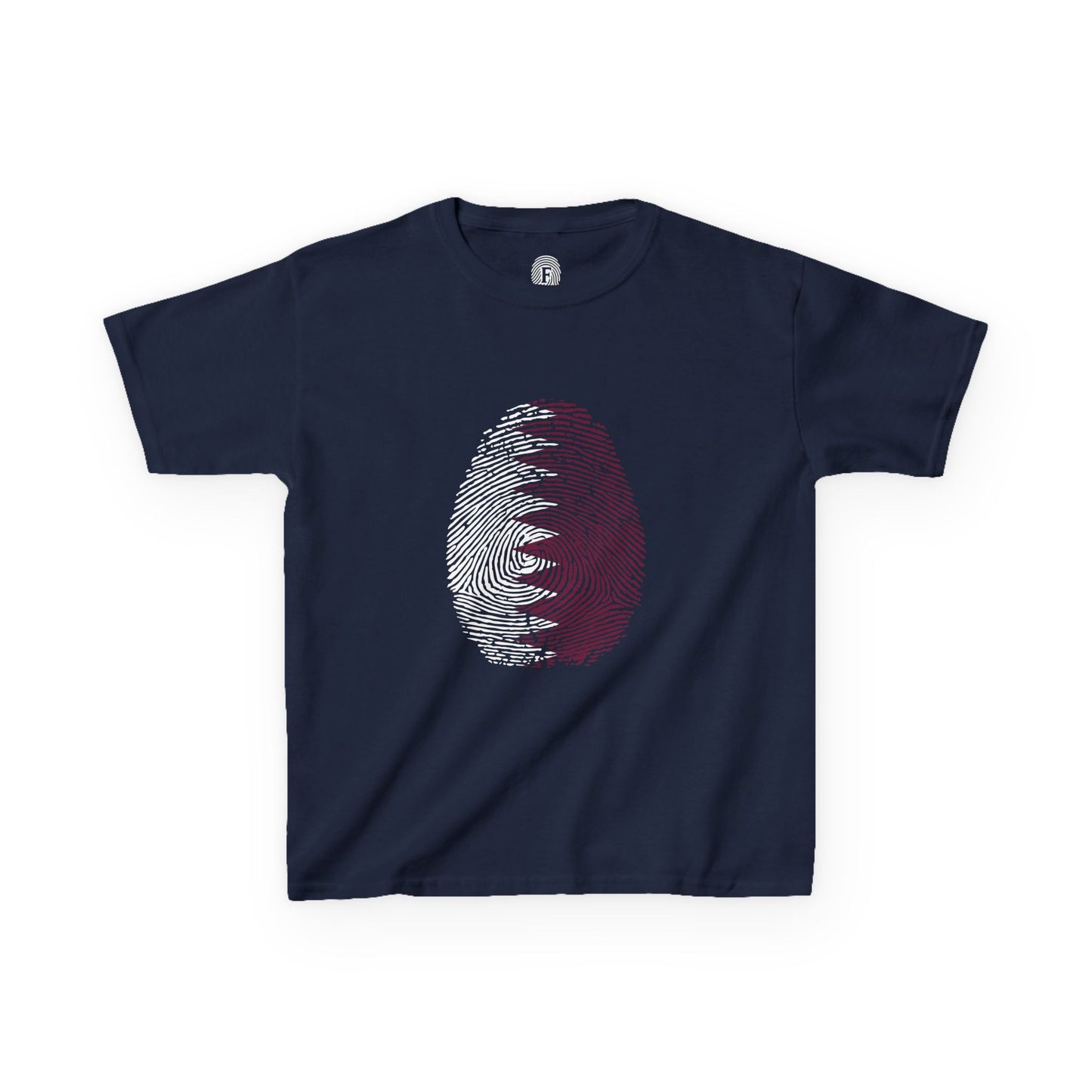 QATAR Fingerprint flag Soccer World Cup Fan T-Shirt (KIDS - UNISEX)