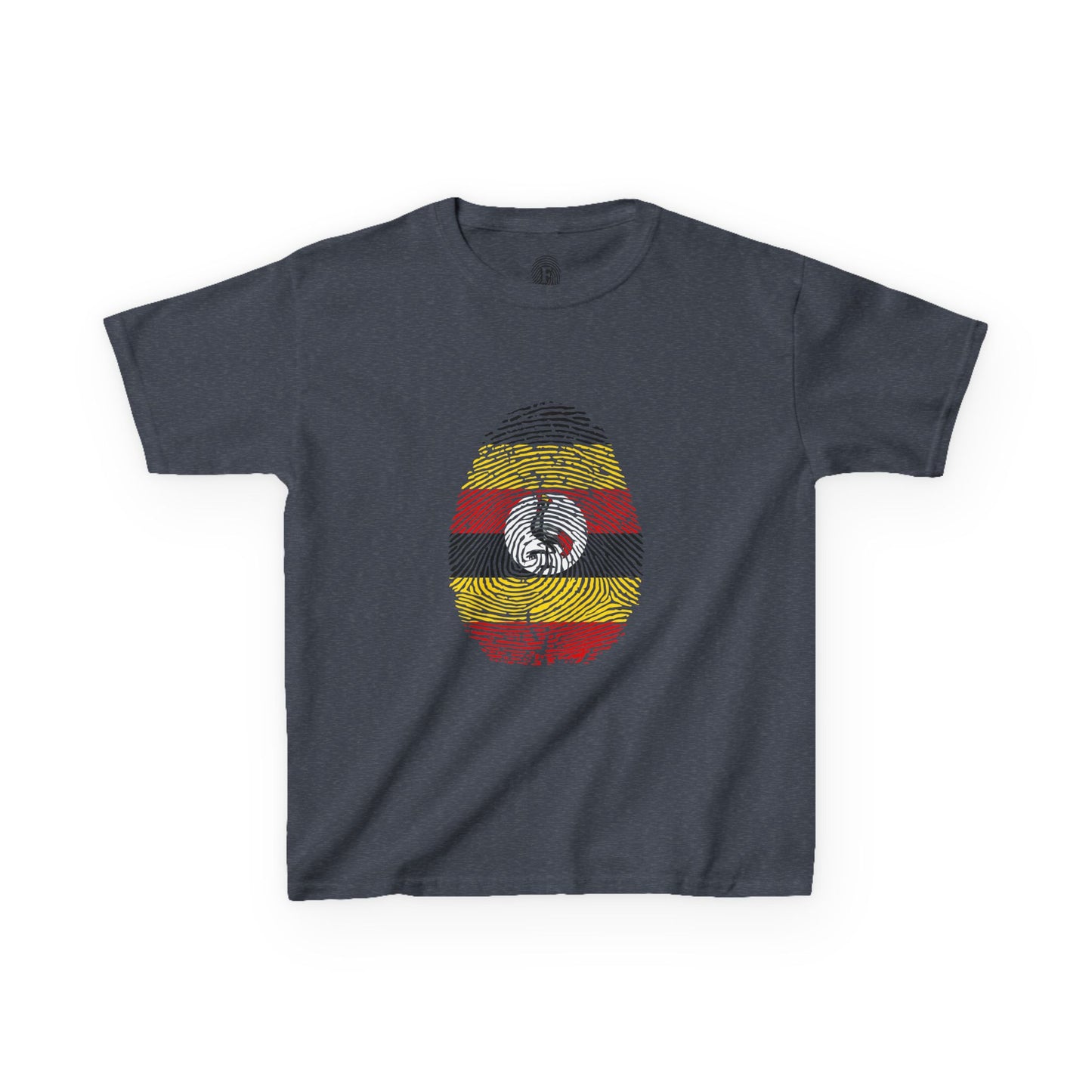 UGANDA Fingerprint flag Soccer World Cup Fan T-Shirt (KIDS - UNISEX)