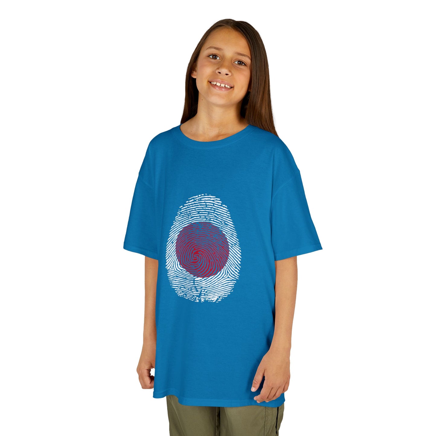 JAPAN Fingerprint flag Soccer World Cup Fan T-Shirt (KIDS - UNISEX)