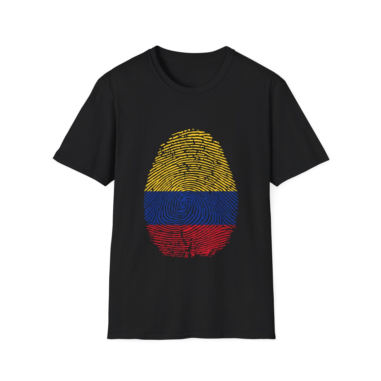 COLOMBIA Fingerprint flag Soccer World Cup Fan T-Shirt (WOMEN)