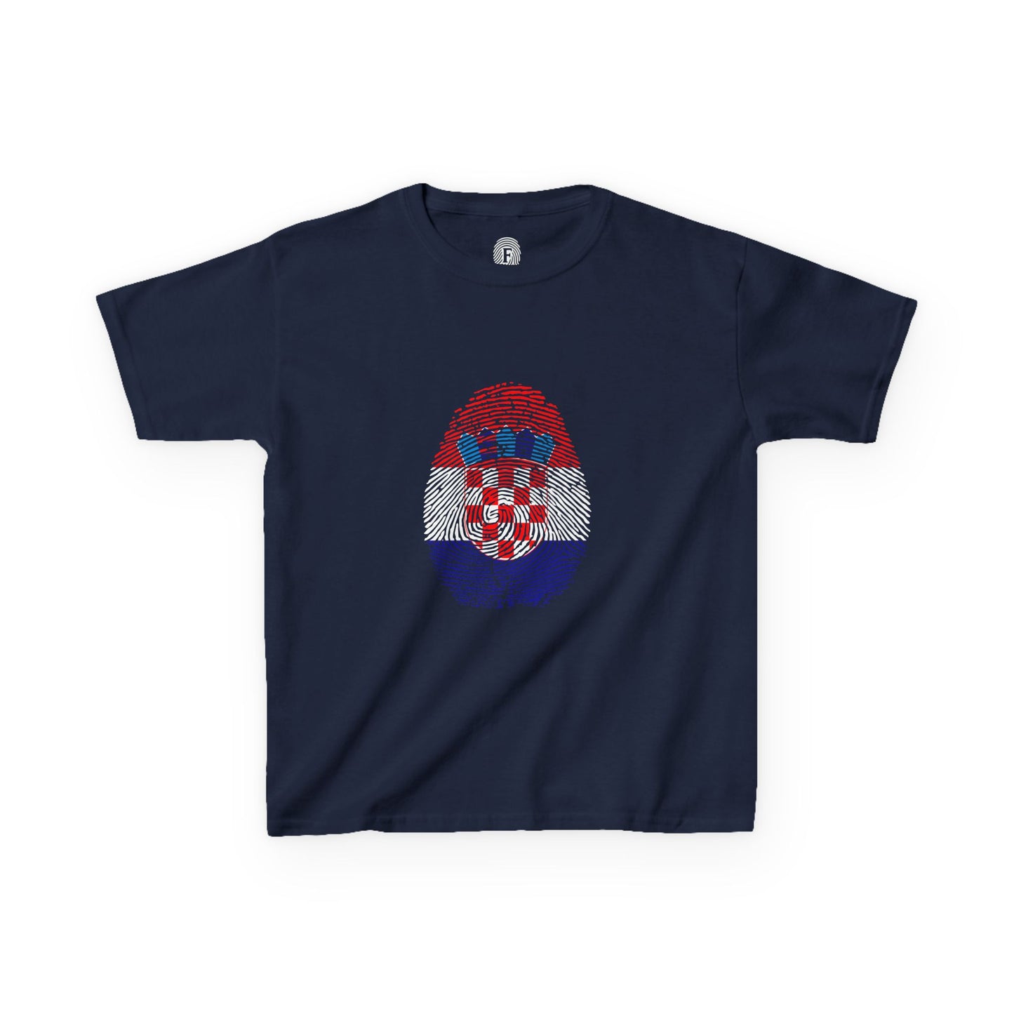 CROATIA Fingerprint flag Soccer World Cup Fan T-Shirt (KIDS - UNISEX)