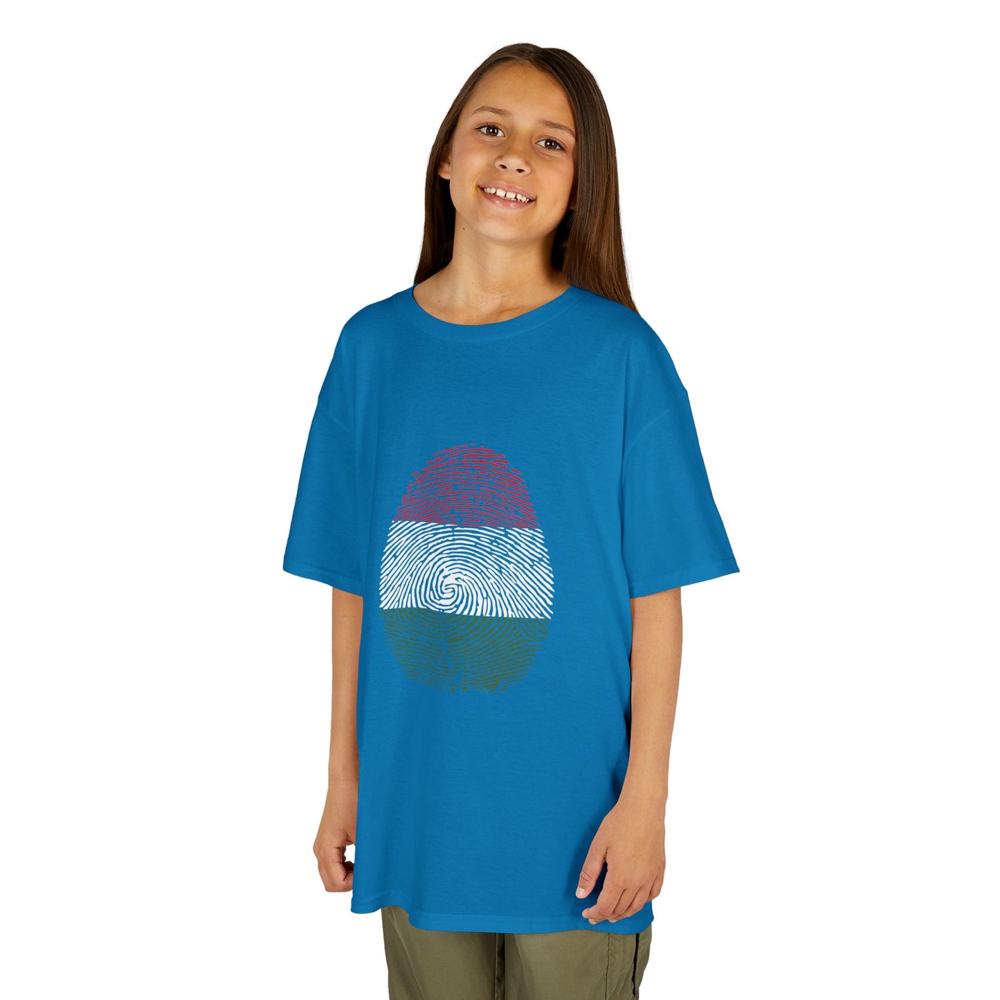 HUNGARY Fingerprint flag Soccer World Cup Fan T-Shirt (KIDS - UNISEX)