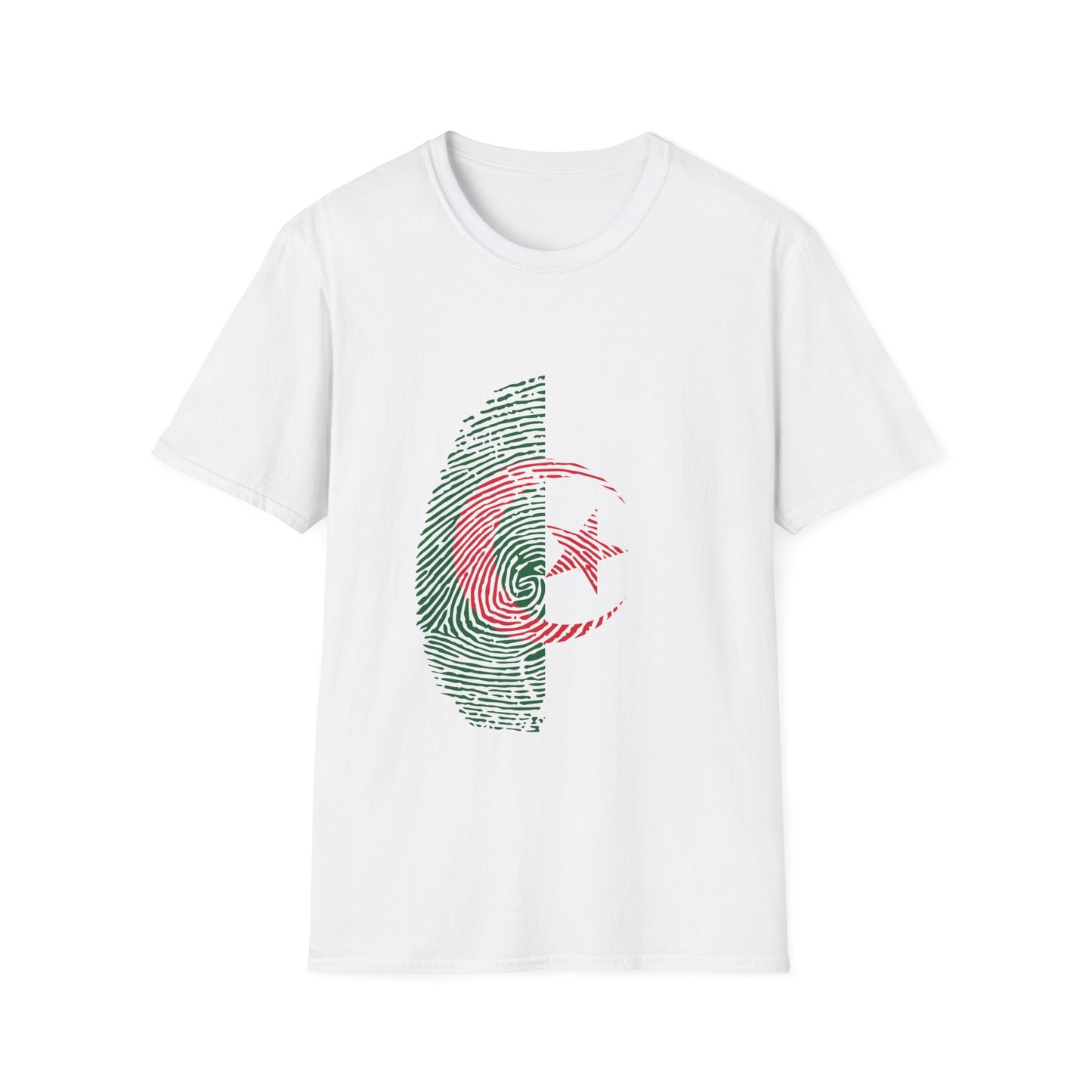 ALGERIA Fingerprint flag Soccer World Cup Fan T-Shirt (WOMEN)