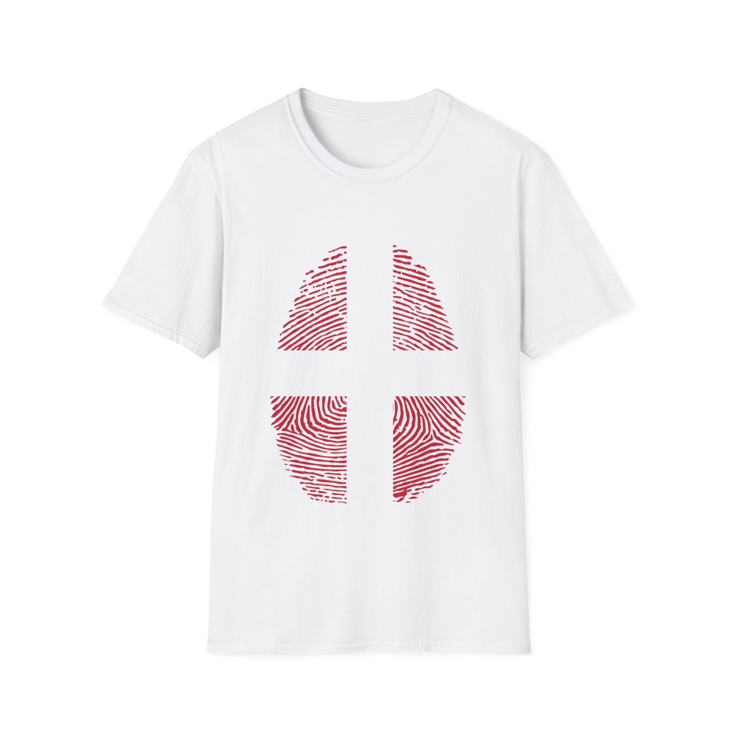 DENMARK Fingerprint flag Soccer World Cup Fan T-Shirt (WOMEN)