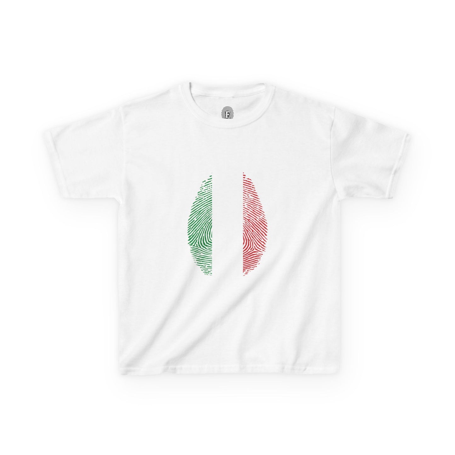 ITALY Fingerprint flag Soccer World Cup Fan T-Shirt (KIDS - UNISEX)