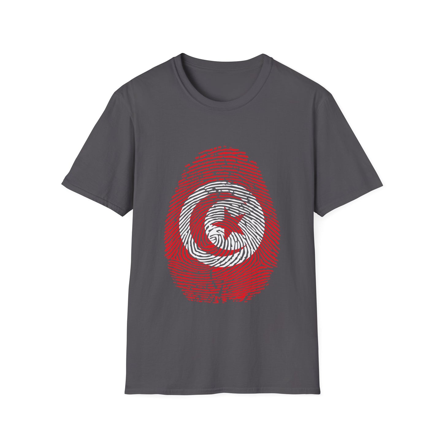 TUNISIA Fingerprint flag Soccer World Cup Fan T-Shirt (WOMEN)