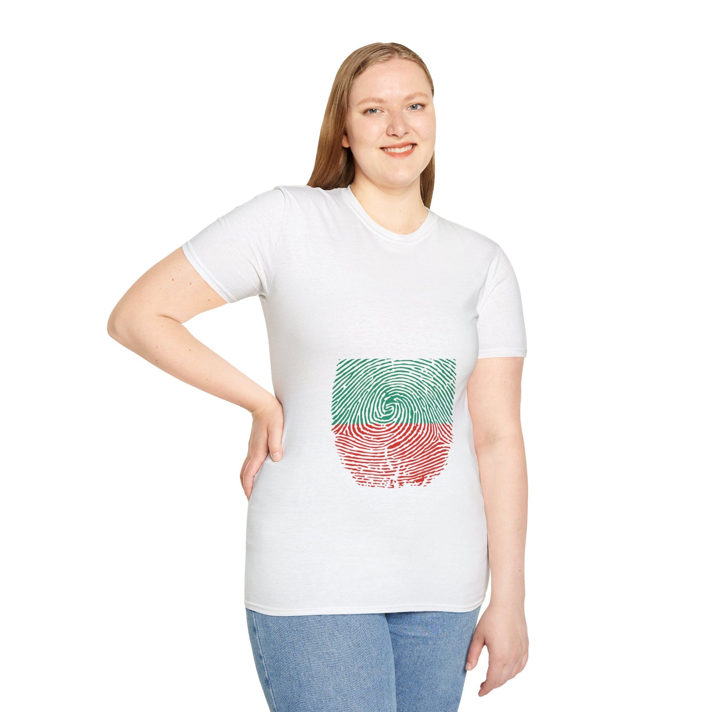 BULGARIA Fingerprint flag Soccer World Cup Fan T-Shirt (WOMEN)