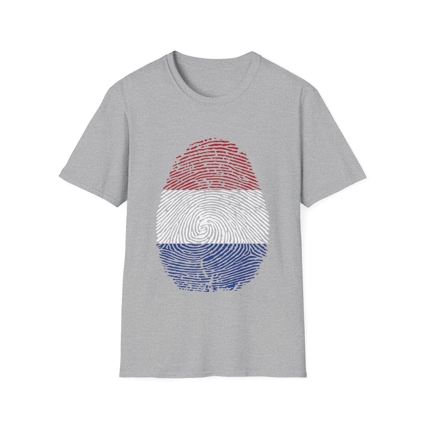 NETHERLAND Fingerprint flag Soccer World Cup Fan T-Shirt (MEN)