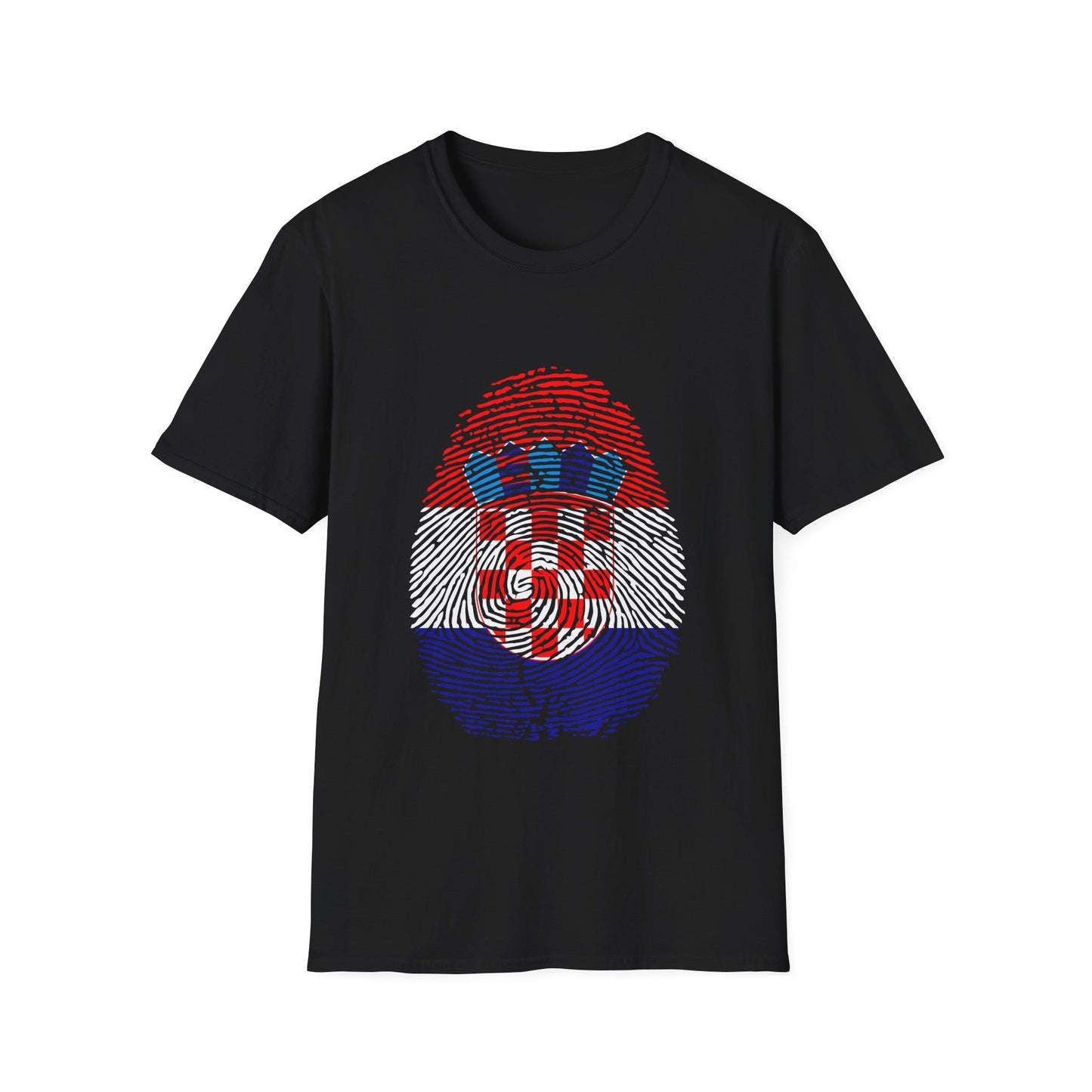 CROATIA Fingerprint flag Soccer World Cup Fan T-Shirt (MEN)