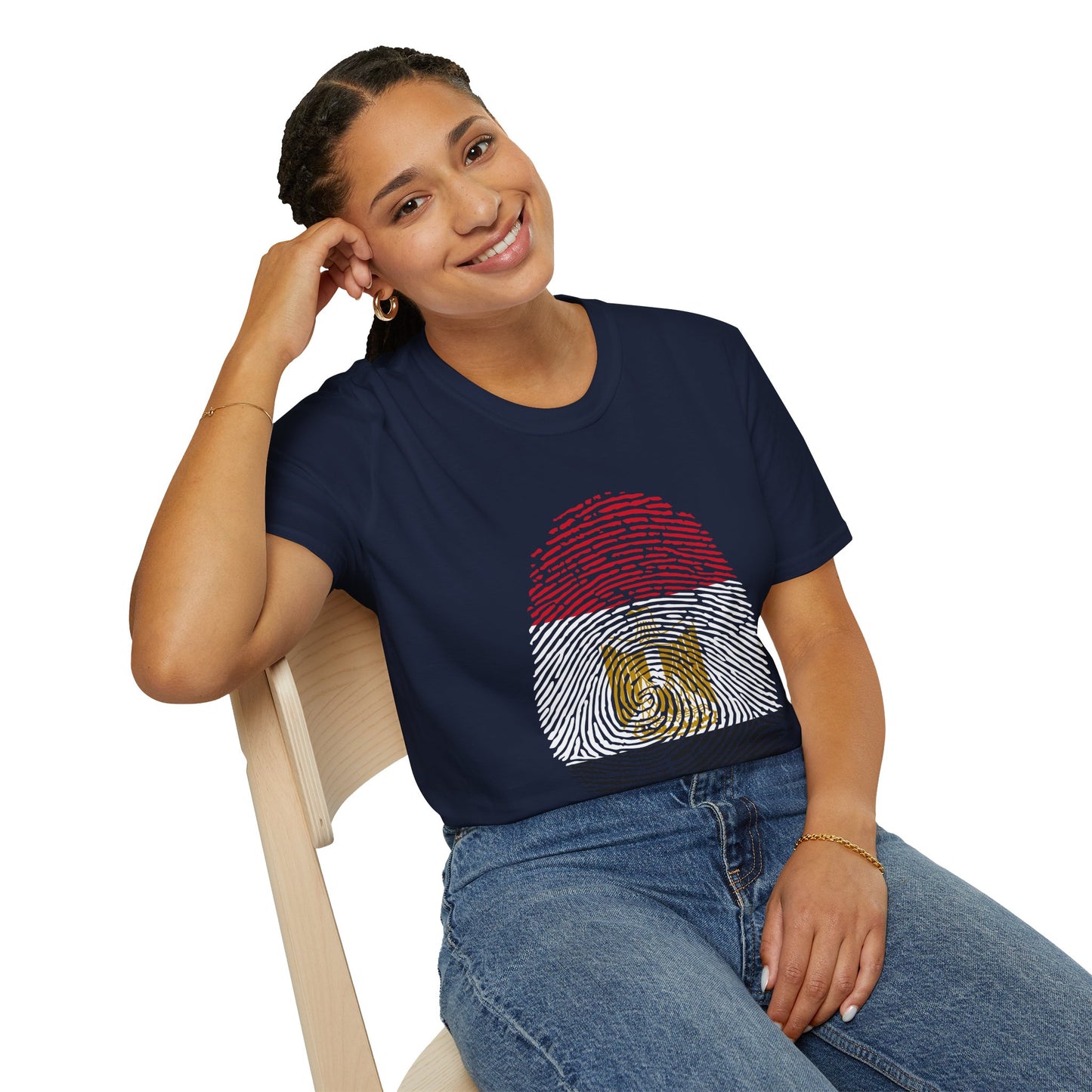 EGYPT Fingerprint flag Soccer World Cup Fan T-Shirt (WOMEN)