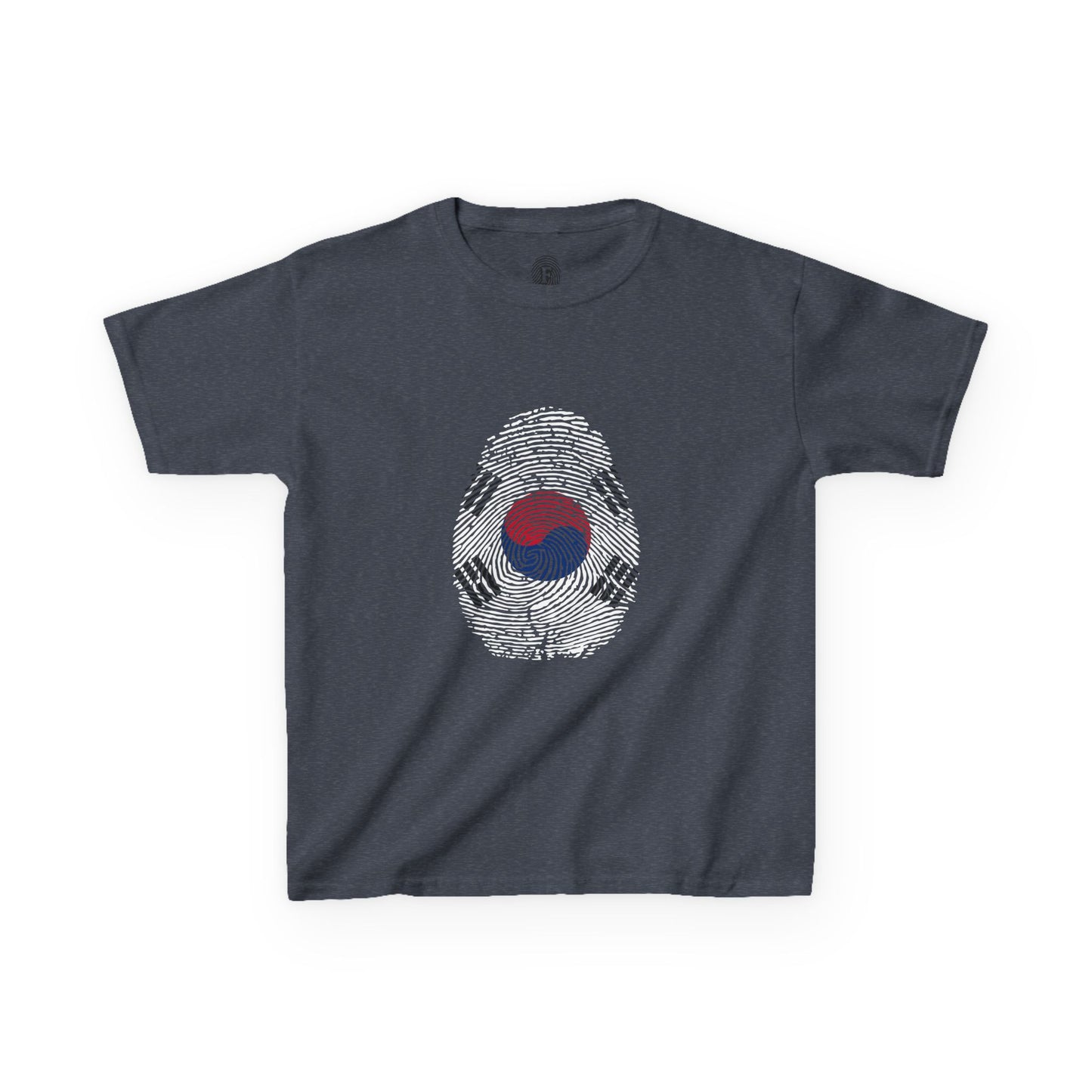 SOUTH KOREA Fingerprint flag Soccer World Cup Fan T-Shirt (KIDS - UNISEX)