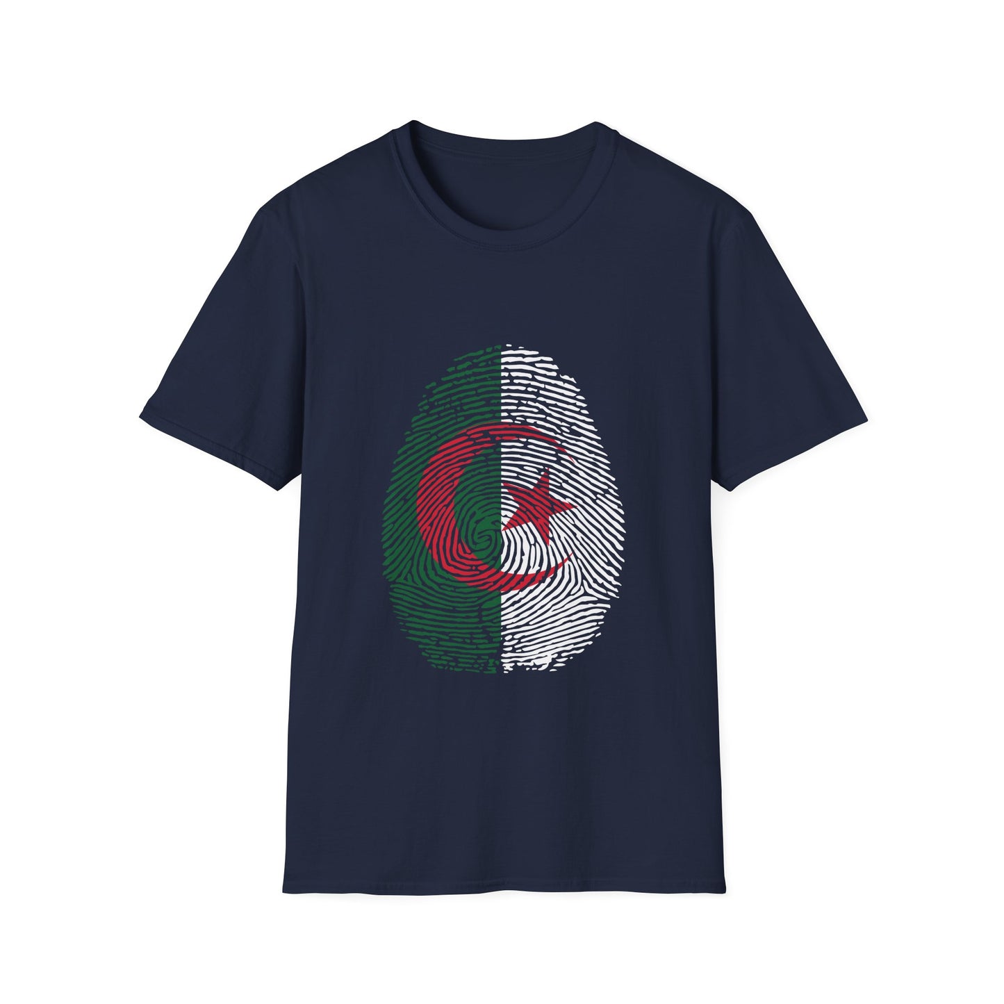 ALGERIA Fingerprint flag Soccer World Cup Fan T-Shirt (WOMEN)