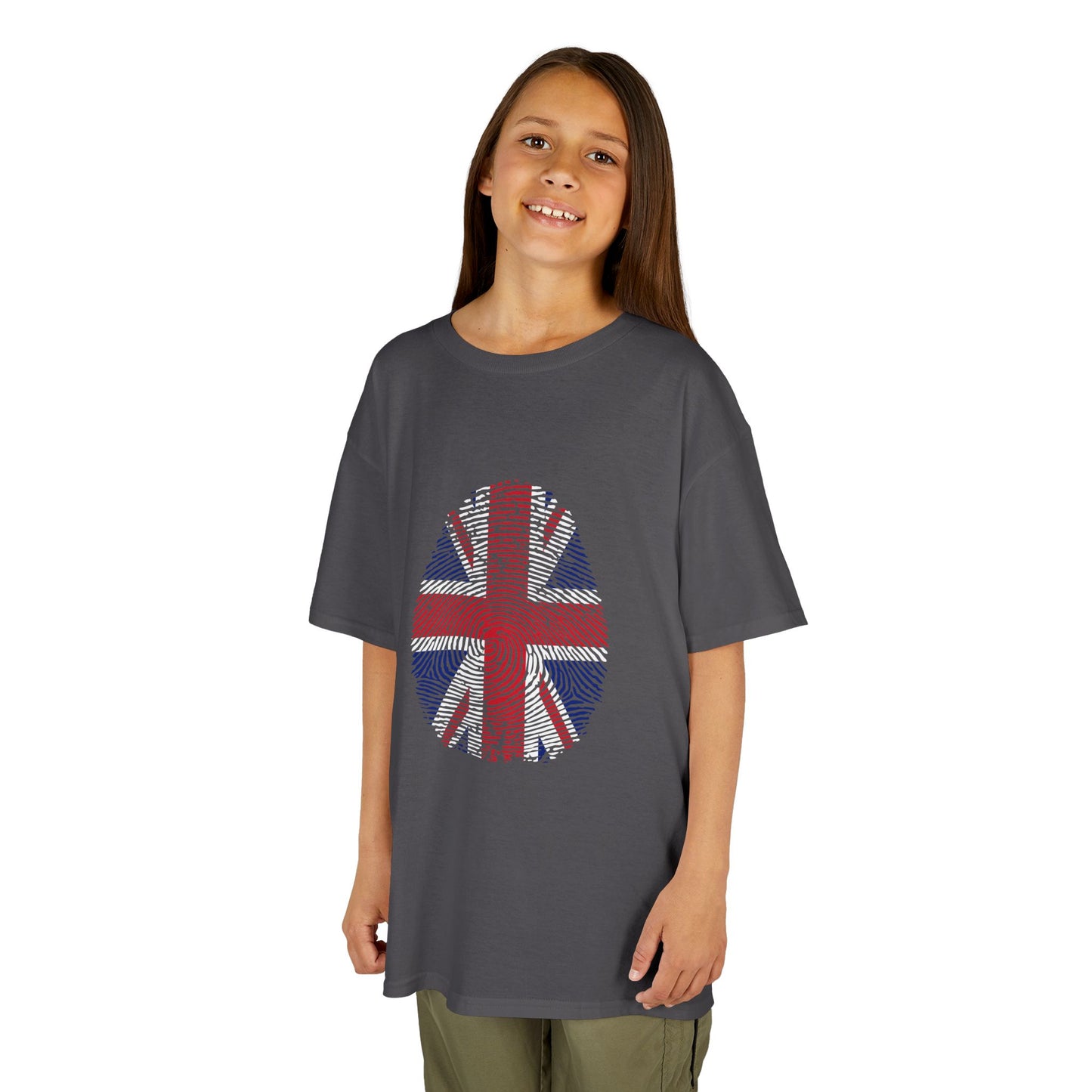 UK Fingerprint flag Soccer World Cup Fan T-Shirt (KIDS - UNISEX)
