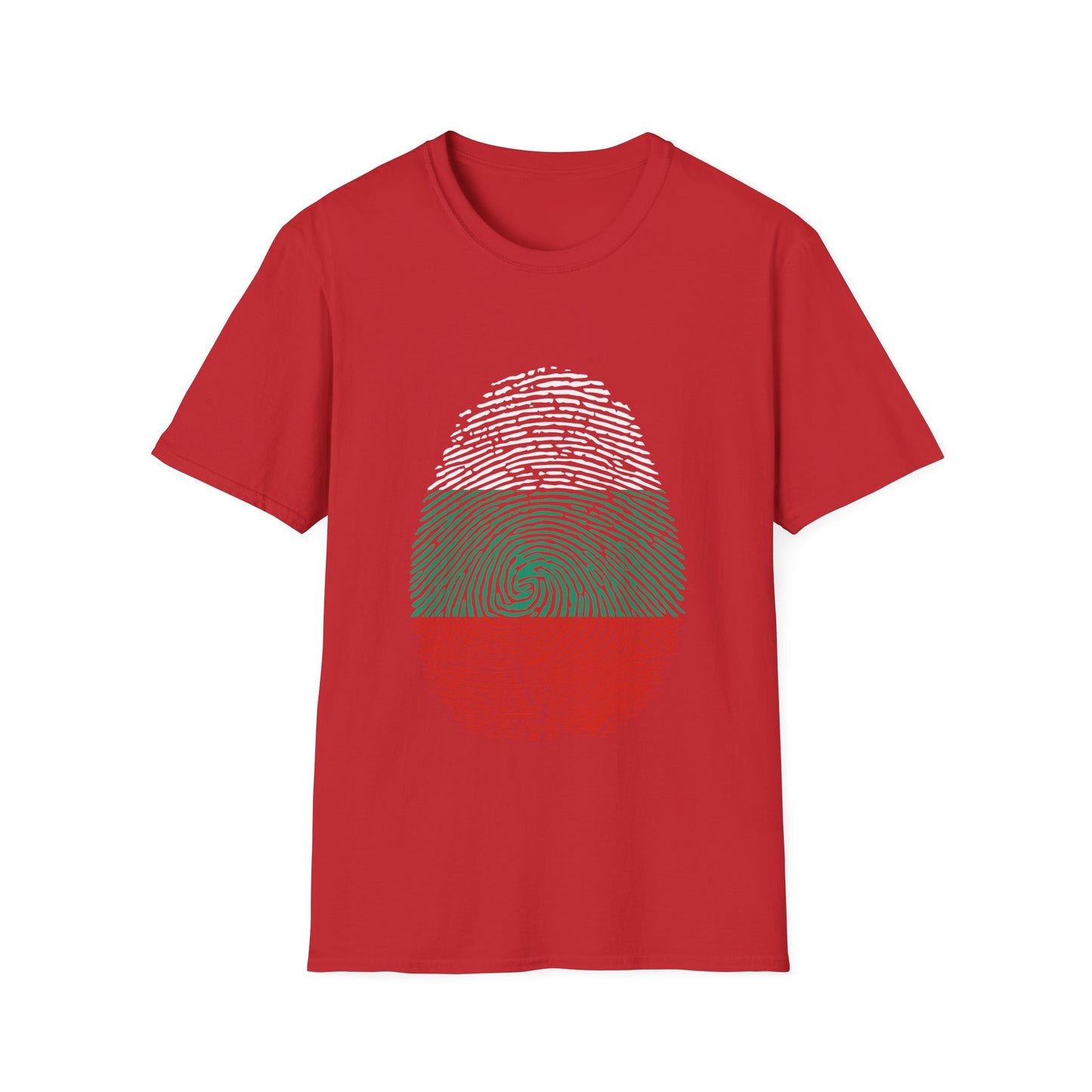 BULGARIA Fingerprint flag Soccer World Cup Fan T-Shirt (MEN)