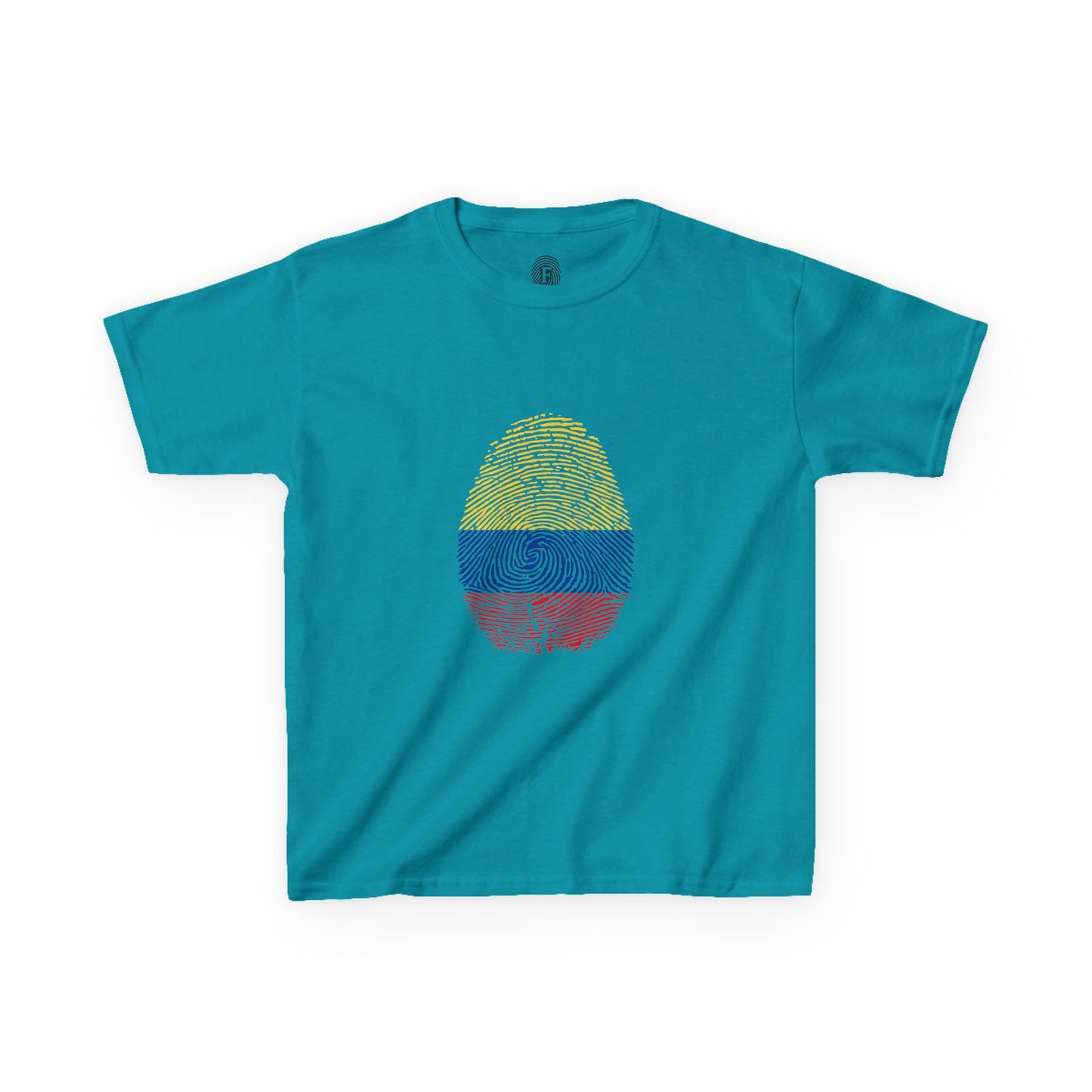 COLOMBIA Fingerprint flag Soccer World Cup Fan T-Shirt (KIDS - UNISEX)